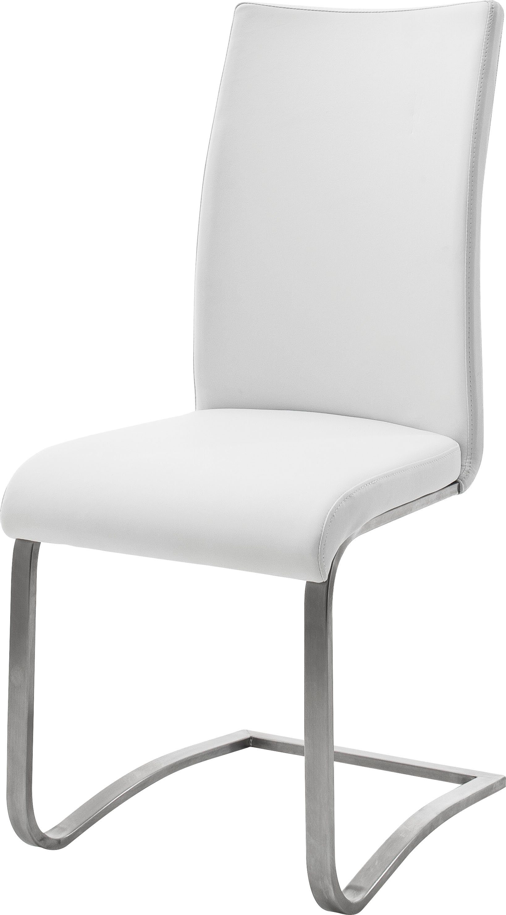 MCA furniture Vrijdragende stoel Arco Stoel overtrokken met echt leer, belastbaar tot 130 kg (2 stuks)