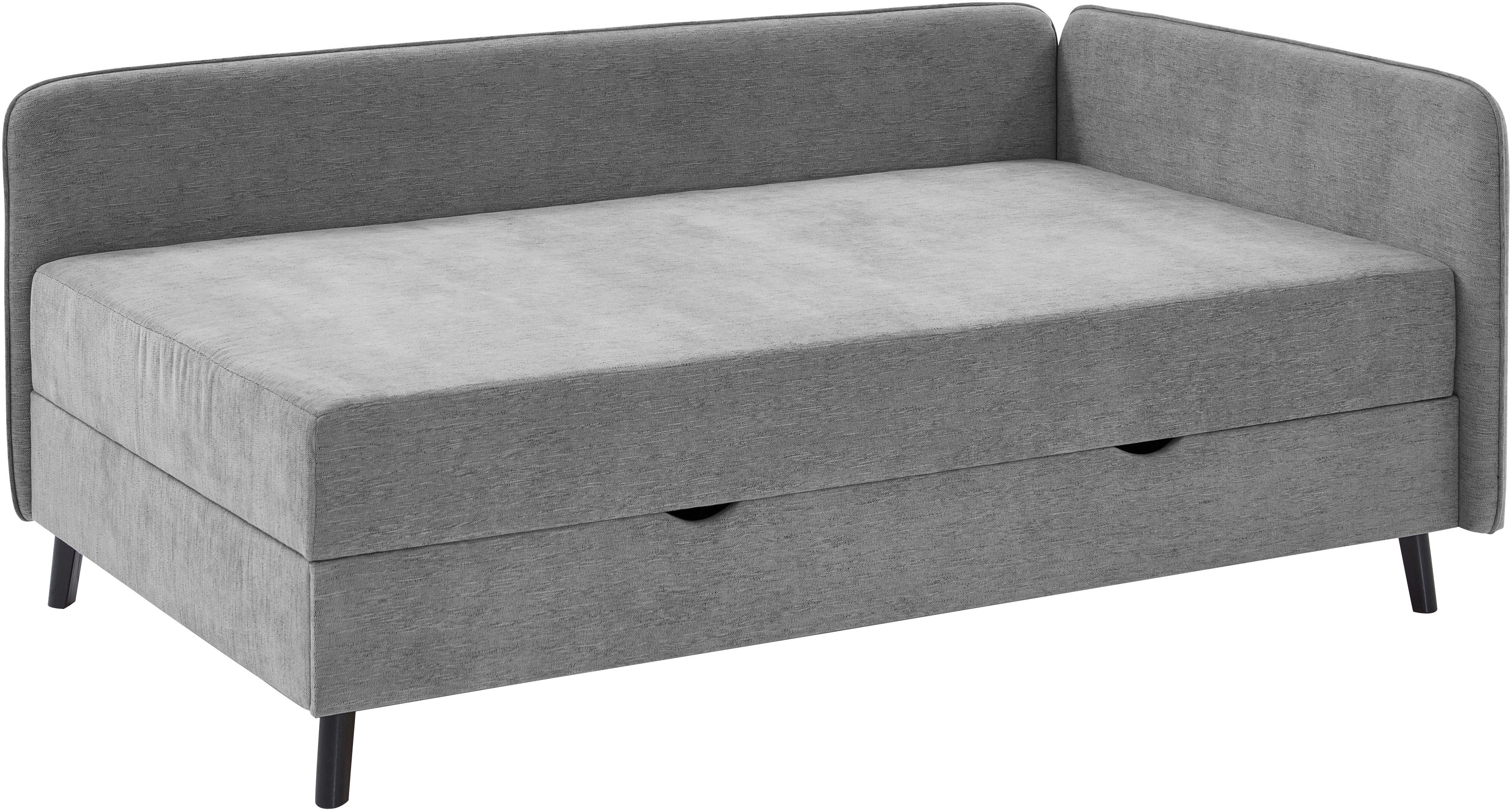 meise.möbel Bed KIRUNA incl. matras en bedlade, verkrijgbaar in de maten 90, 120, 140 cm grijs, slaapbanken, 140 cm x 200 cm