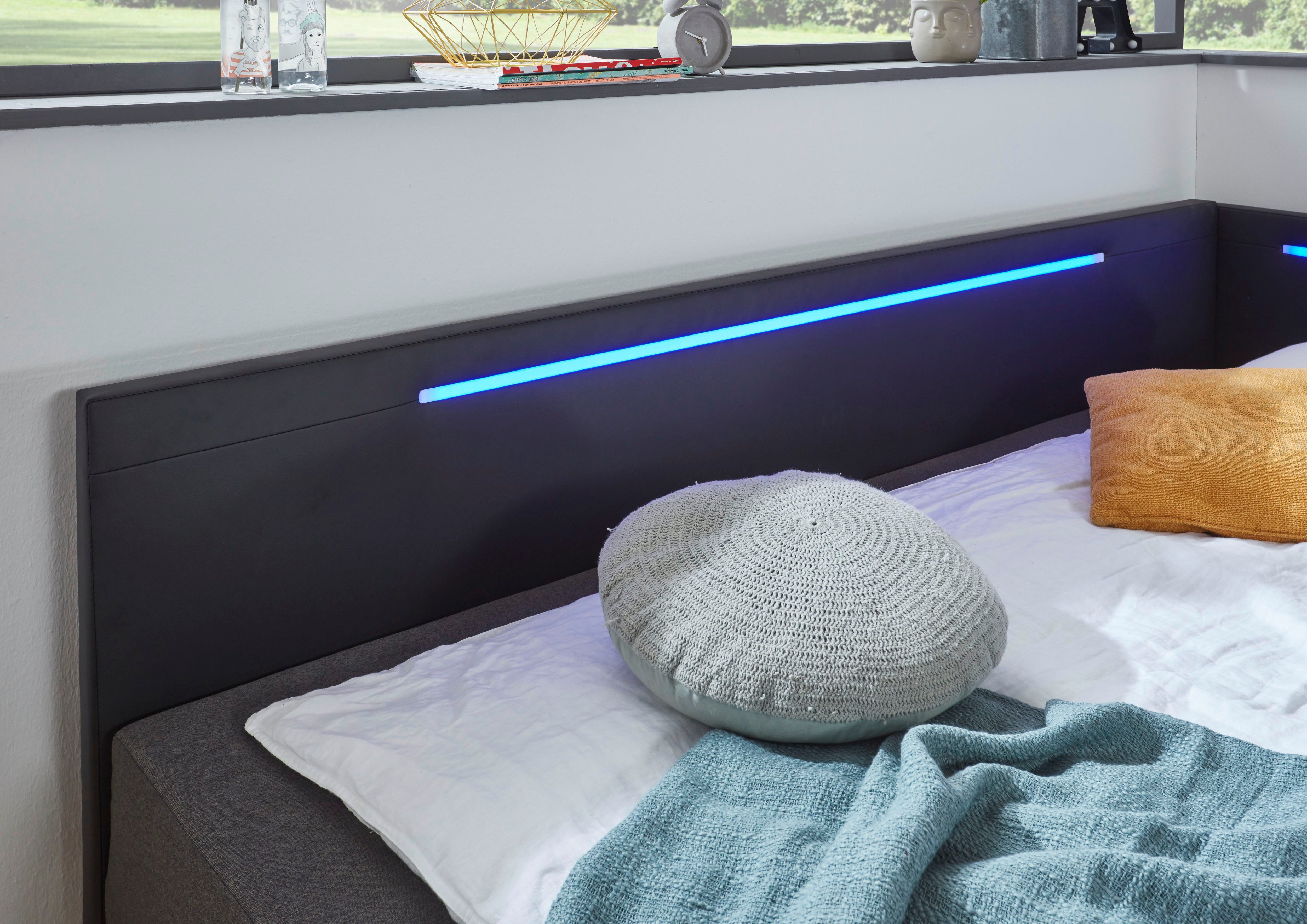 meise.möbel Bed Laser met led-verlichting, incl. matras en bedlade