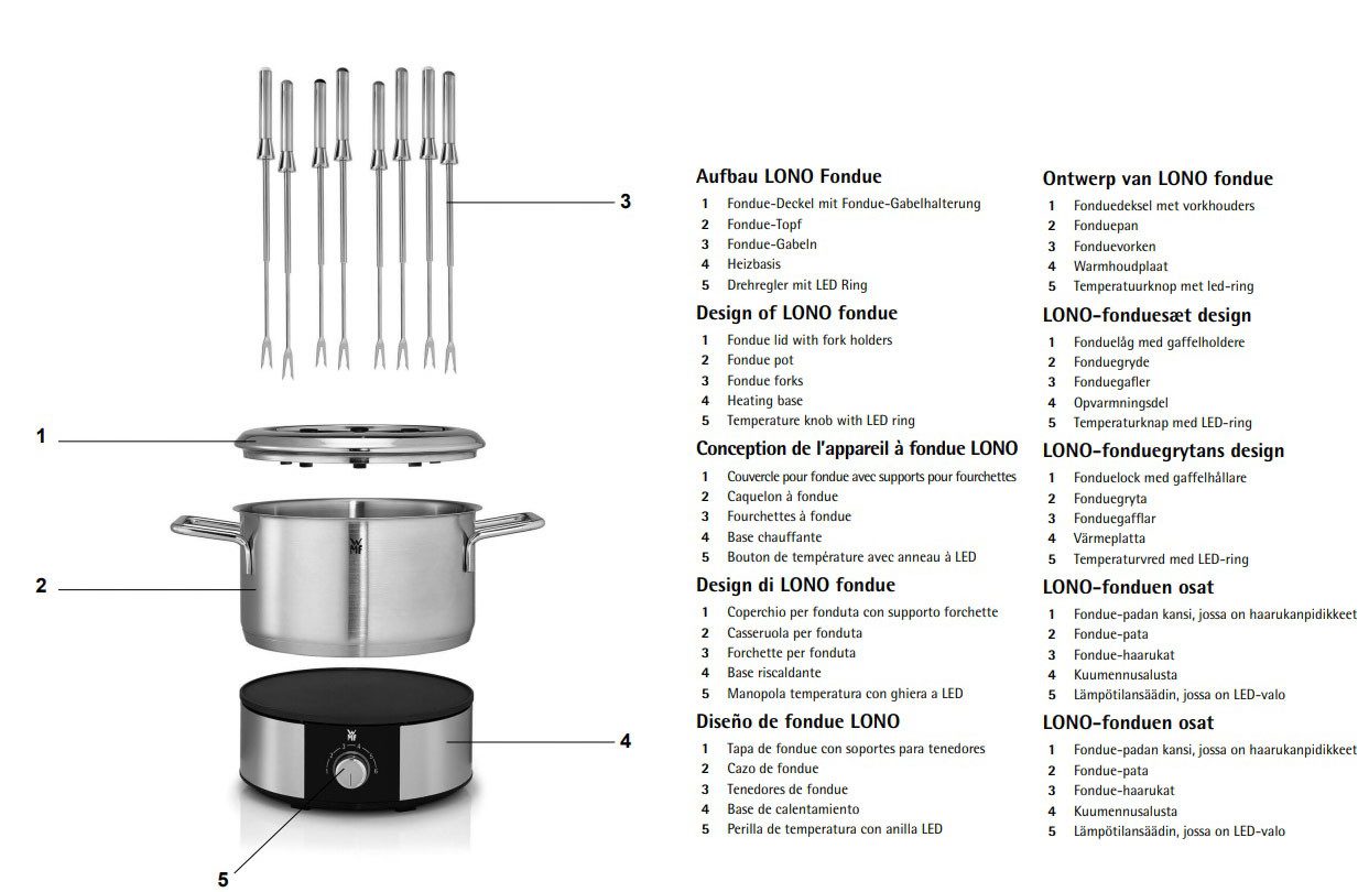 WMF Elektrische fonduepan LONO