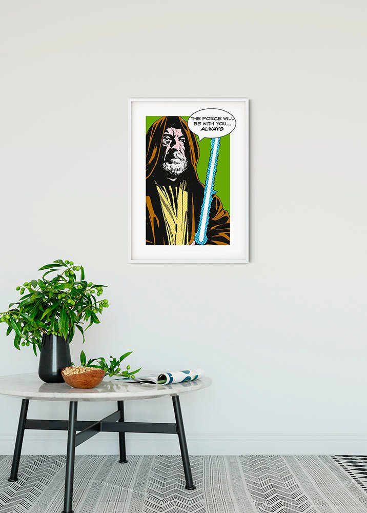 Komar Wanddecoratie Star Wars Classic stripverhaal aandeel Obi Wan Wanddecoratie voor de kinderkamer - zonder lijst (1 stuk)