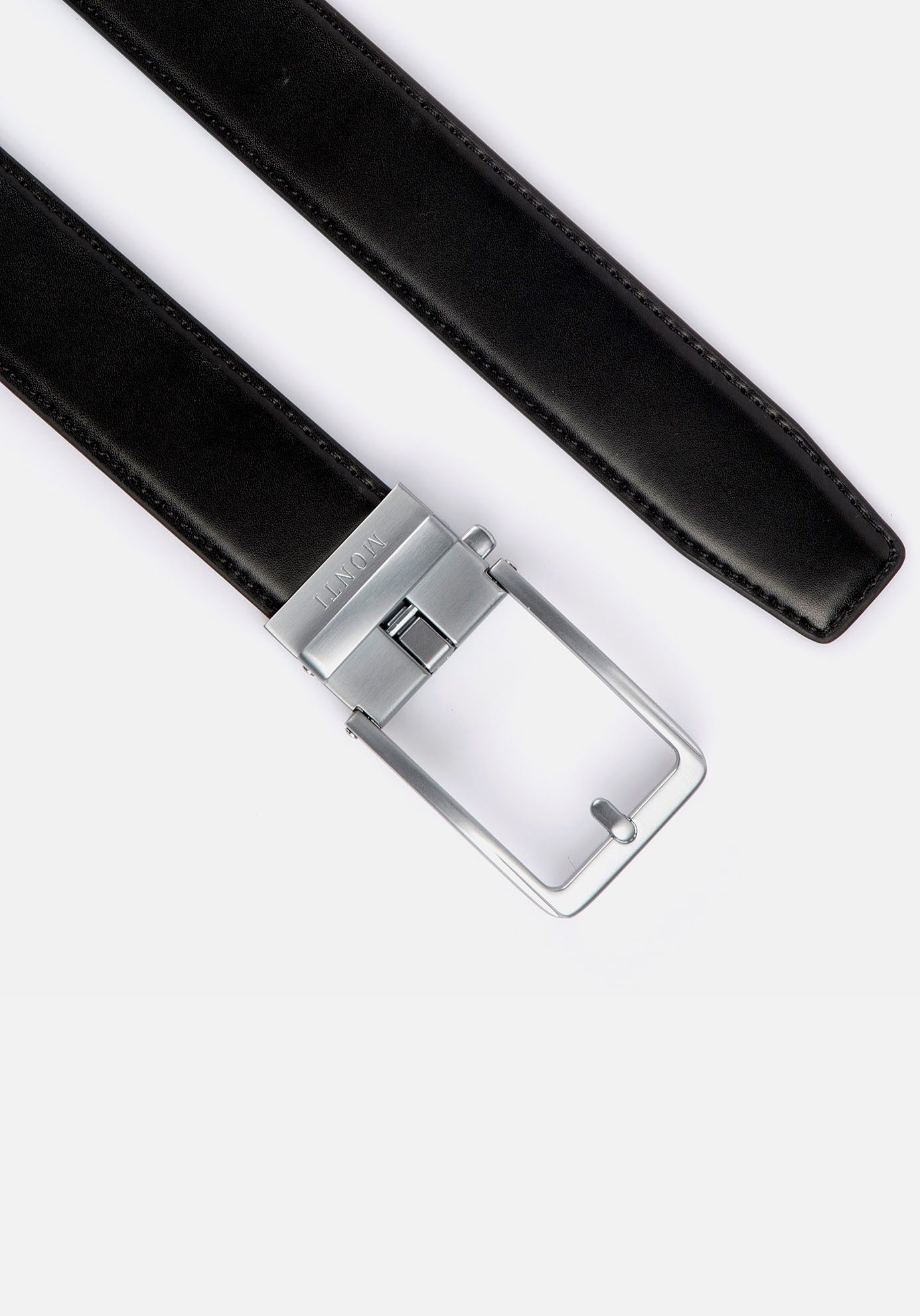 MONTI Leren riem 3,5 cm breed, klassiek-business, automatische sluiting - past altijd