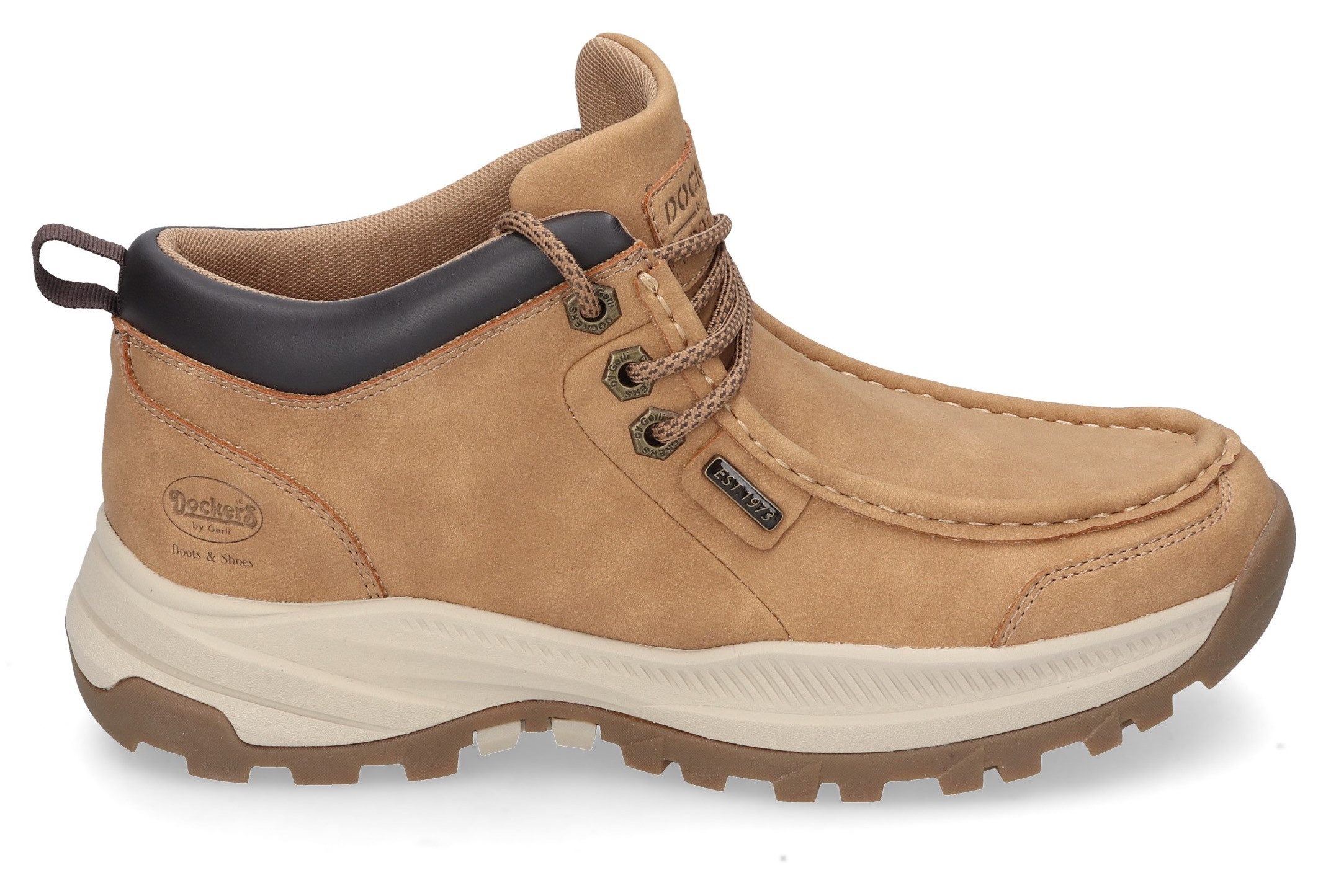 Dockers by Gerli Veterschoenen trekking laarzen, veterschoenen met modieuze mocassin-decoratieve naad