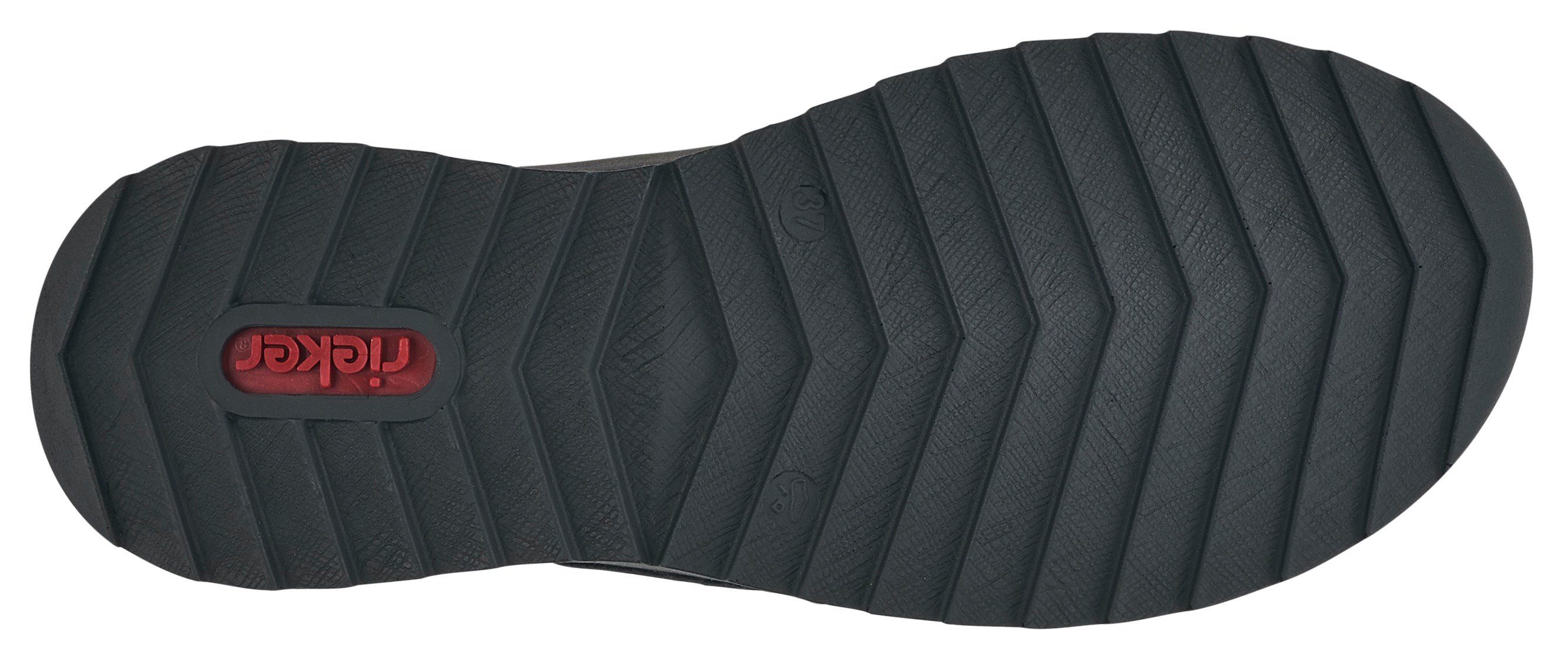 Rieker Sneakers Veterschoen, lage schoen, slipper met contrastnaad