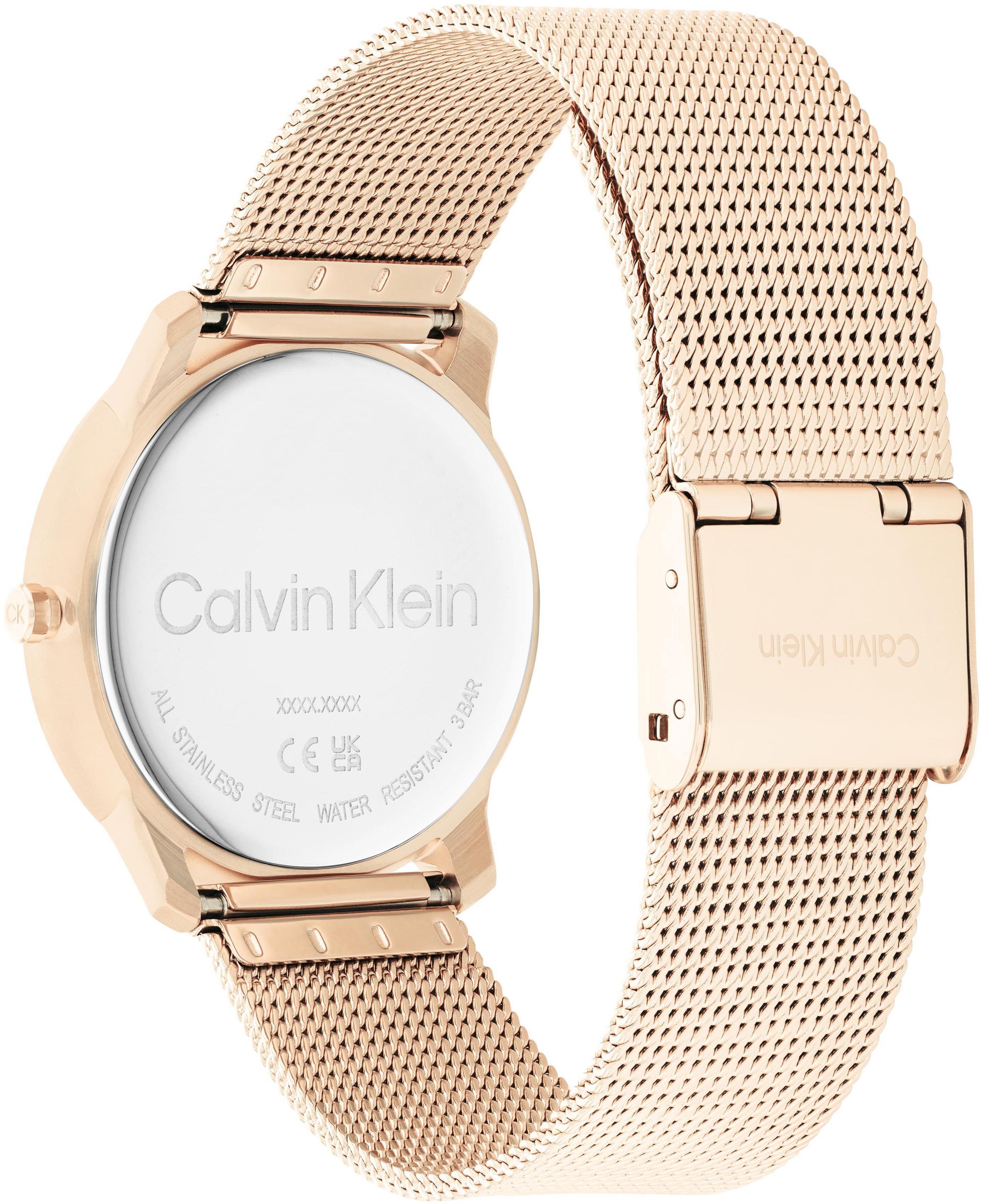 Calvin Klein Kwartshorloge CK ICONIC 35 mm Polshorloge, dameshorloge, mineraalglas, roestvrijstalen armband