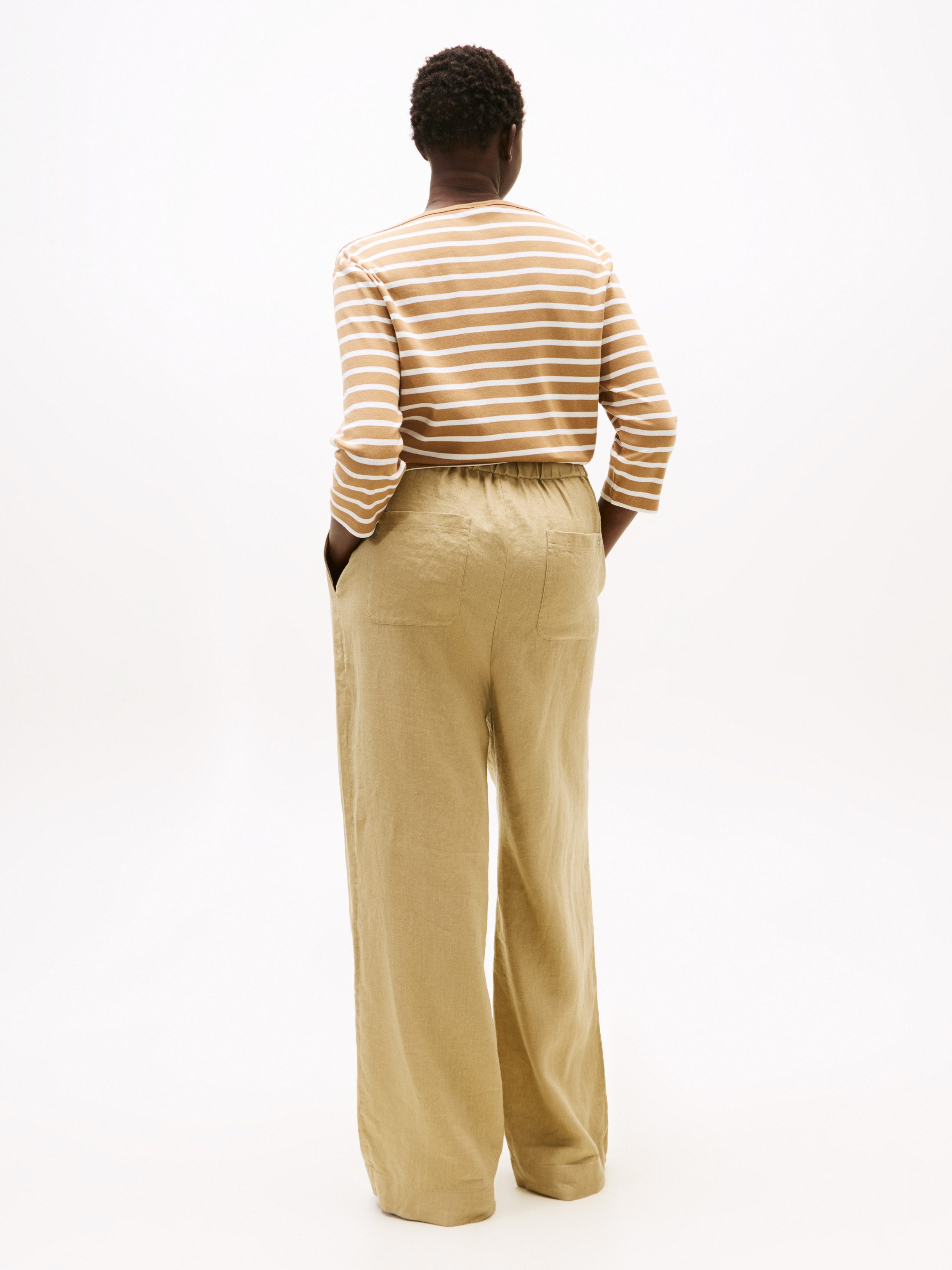 Tommy Hilfiger Curve Linnen broek CRV ESS LINEN TAILORED STRT PANT