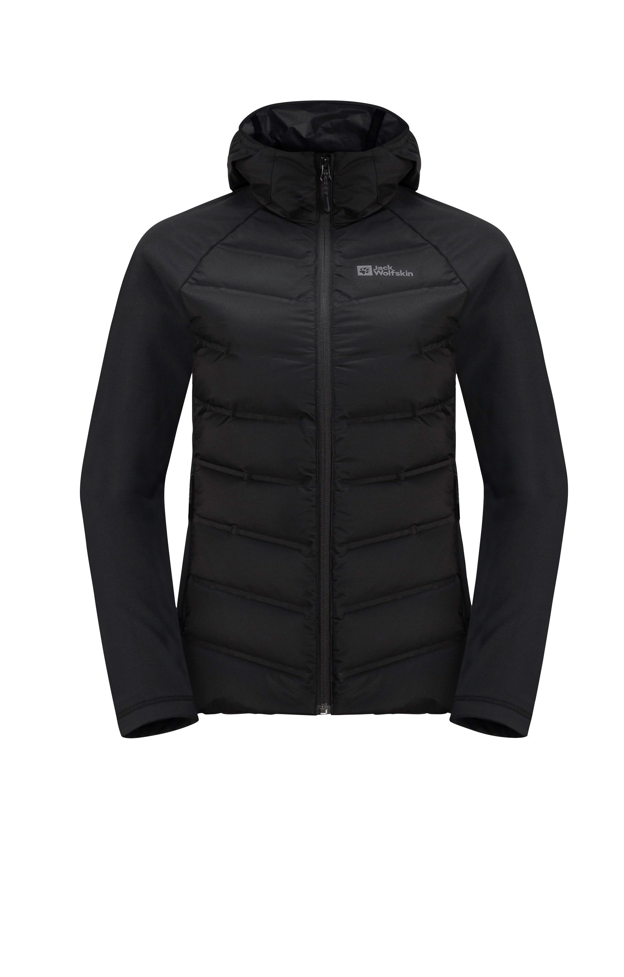 Jack Wolfskin Fleecejack TASMAN DOWN HYBRID W verwarmende hybride capuchonjack voor elk pad