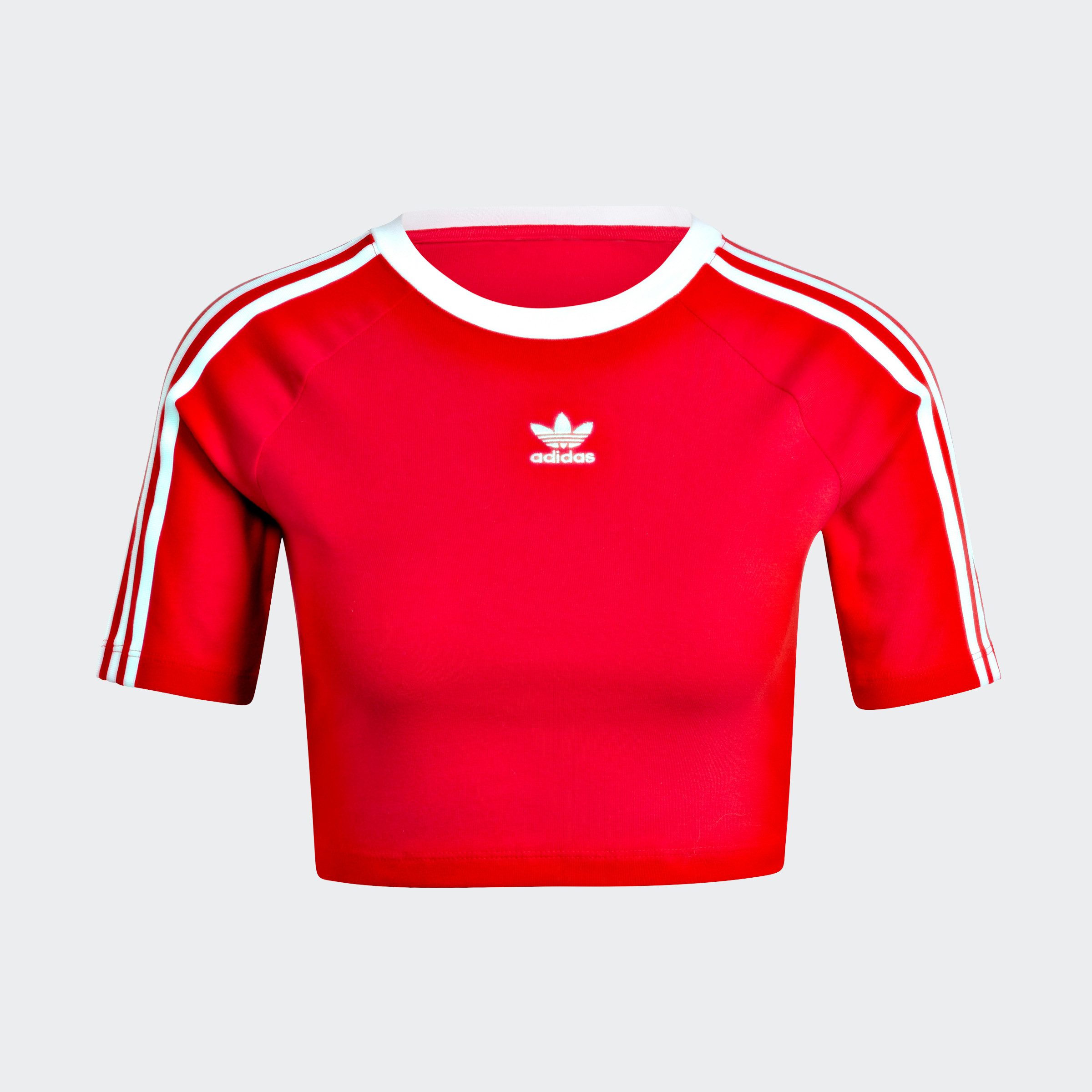 adidas Originals T-shirt 3 S BABY TEE Cropped drie-strepen shirt