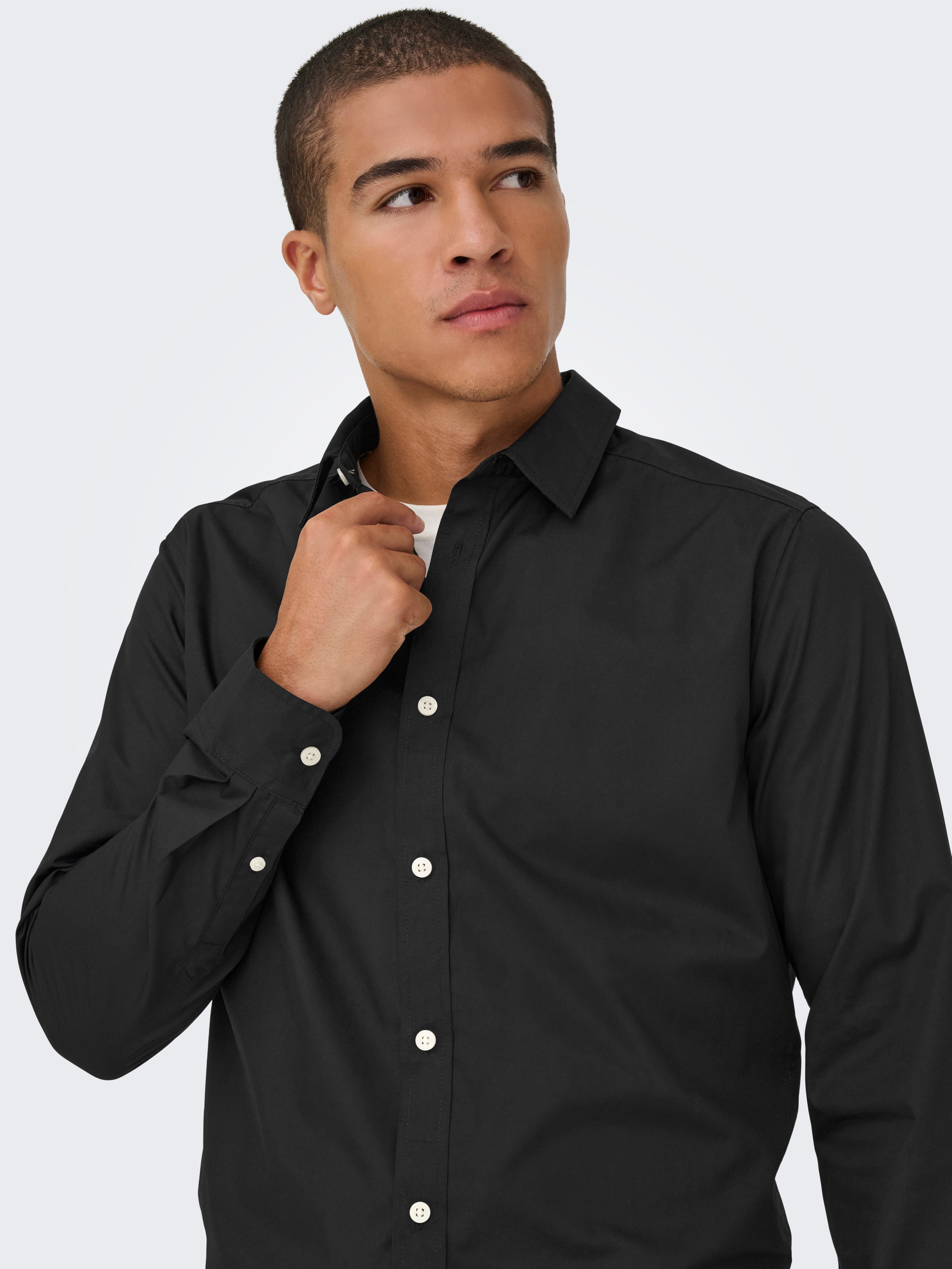 ONLY & SONS Overhemd met lange mouwen ONSFLORIAN LIFE LS POPLIN SHIRT OTL
