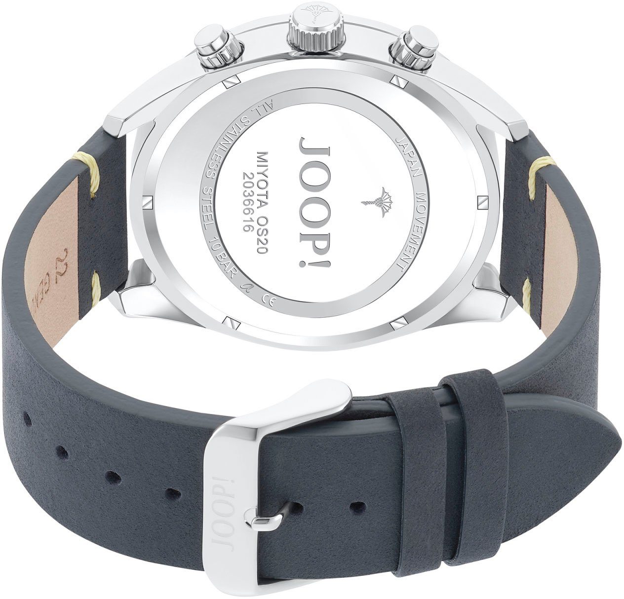 Joop! Chronograaf Horloge, quartz, herenhorloge, stopwatchfunctie, leren band