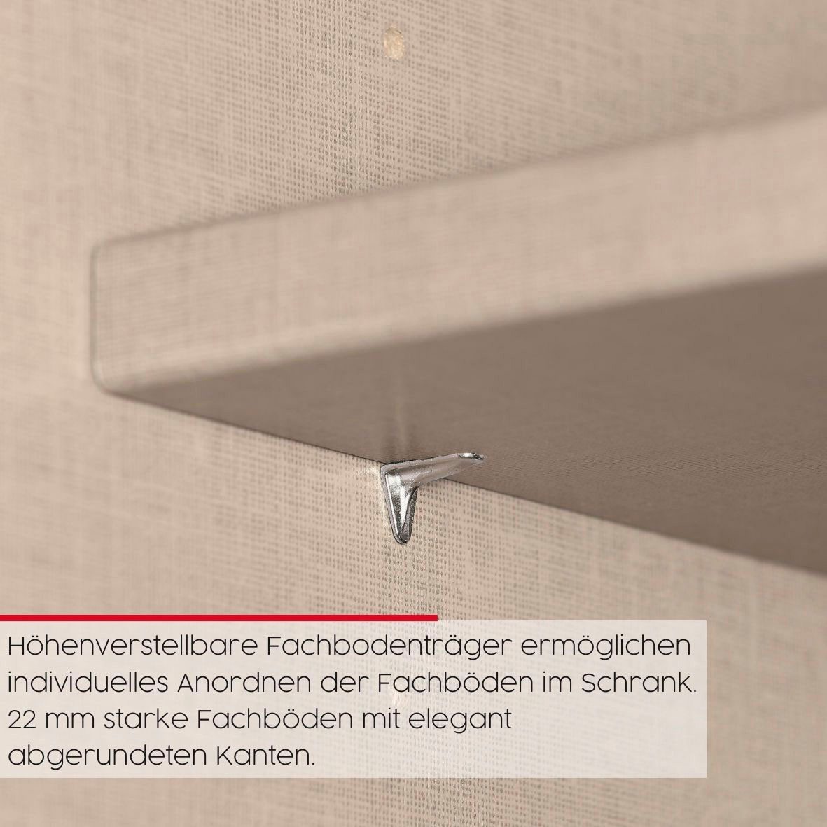 rauch Schuifdeurkast Kledingkast kast garderobe linnenkast TEGIO met hoogwaardige houtdecoratie en glazen front made in germany