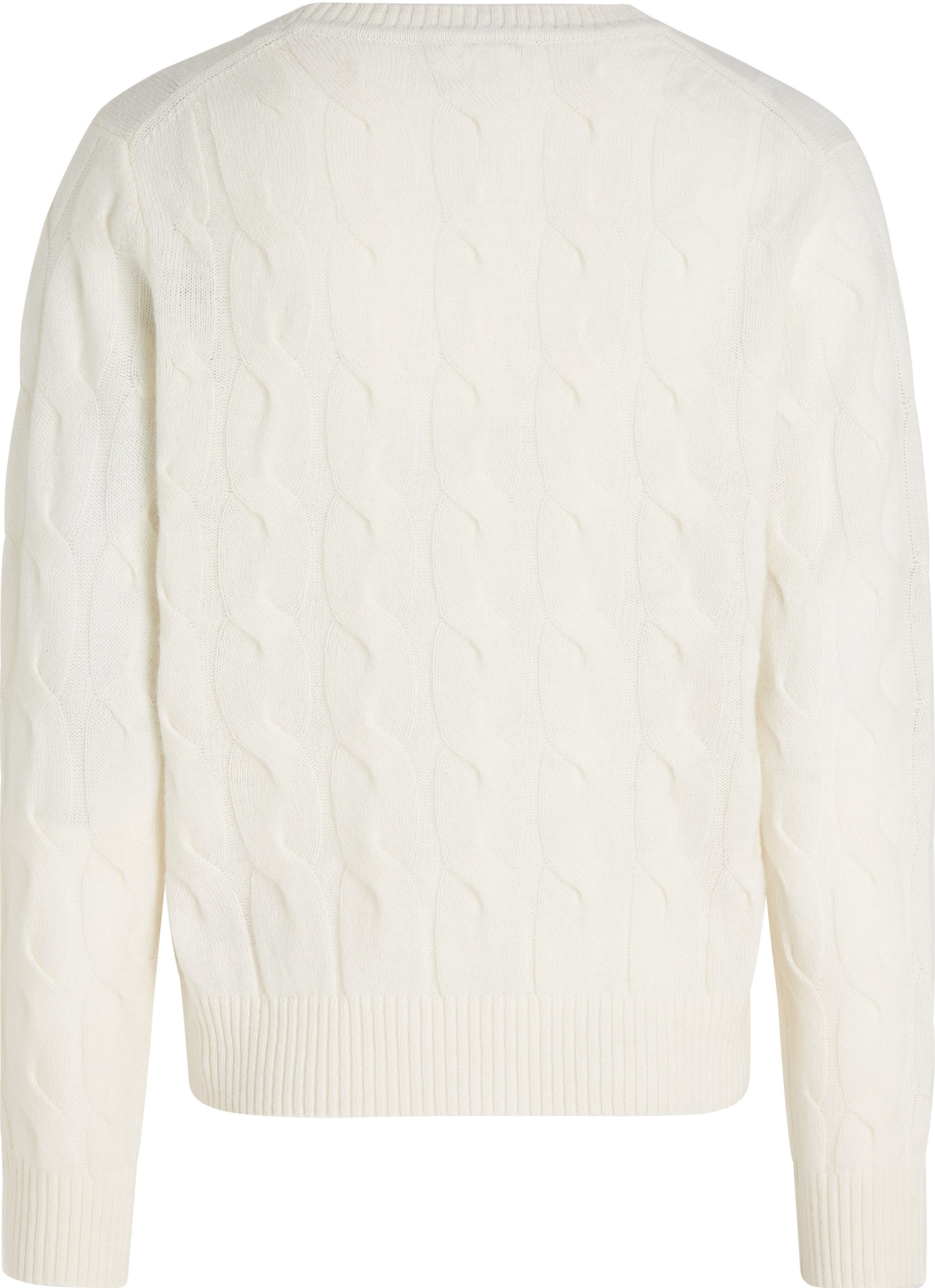 Tommy Hilfiger Gebreide trui SOFT WOOL CABLE C-NK met kabelpatroon ronde hals
