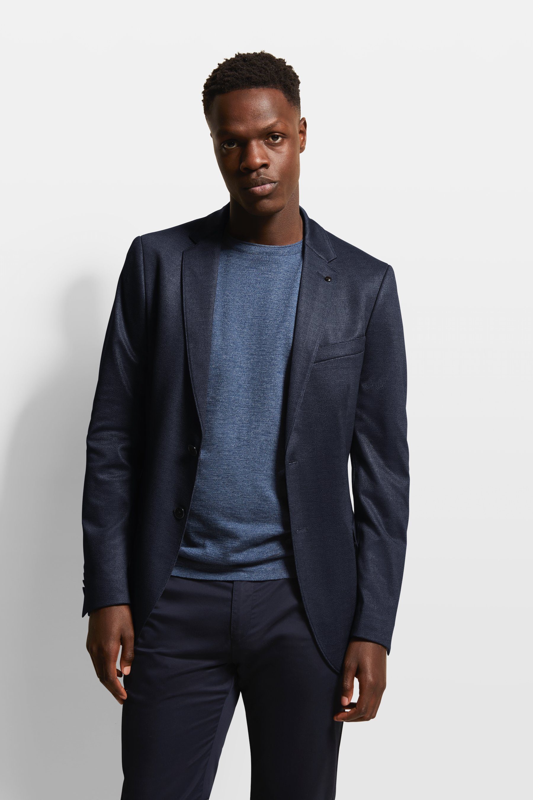 Bugatti Colbert met aandeel elastaan heren colberts & blazers maat 52 blauw