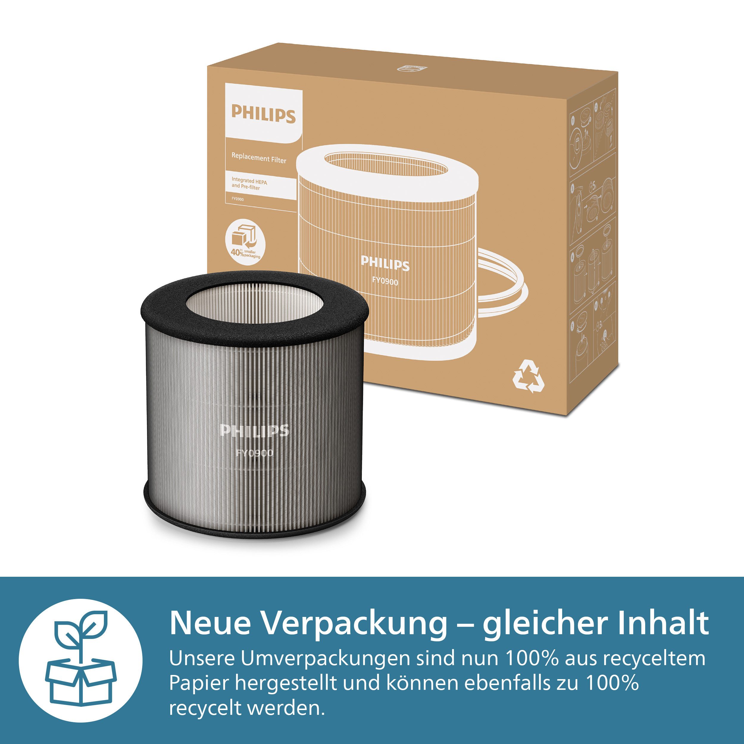 Philips HEPA-filter FY0900/30 compatibel met Philips luchtreinigers 900 en 800 Series