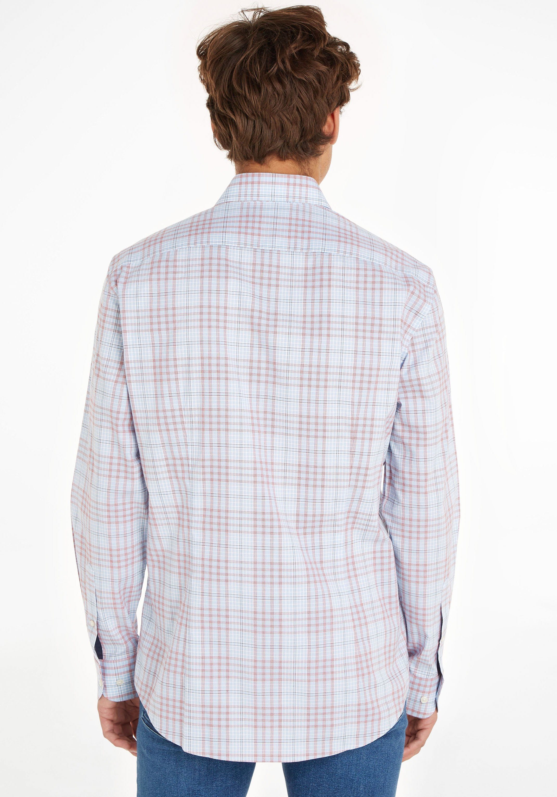 Tommy Hilfiger TAILORED Overhemd met lange mouwen CL STRETCH GLEN CHECK SF SHIRT