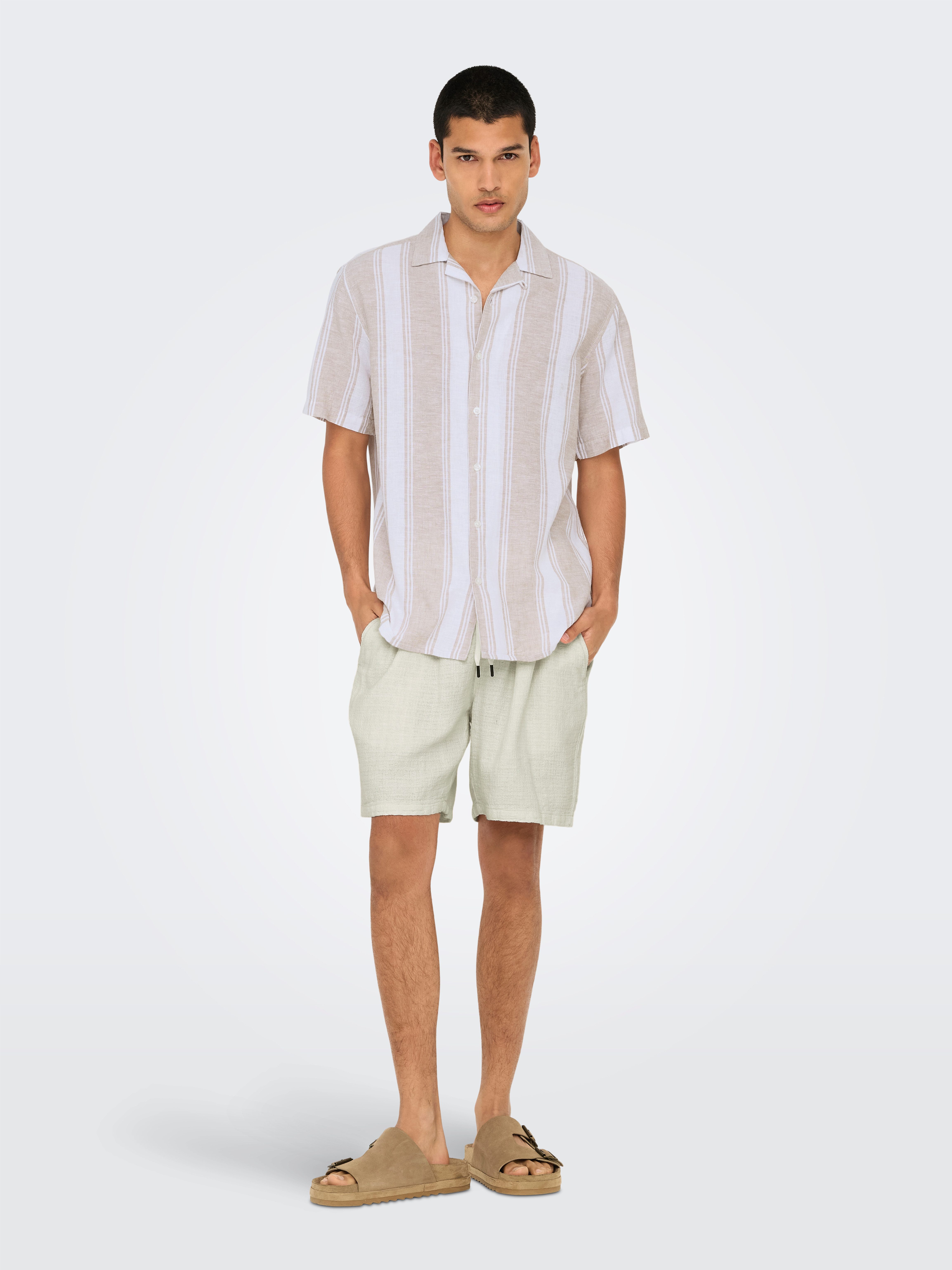 ONLY & SONS Short ONSTEL LINEN LATHAM 0257 SHORTS