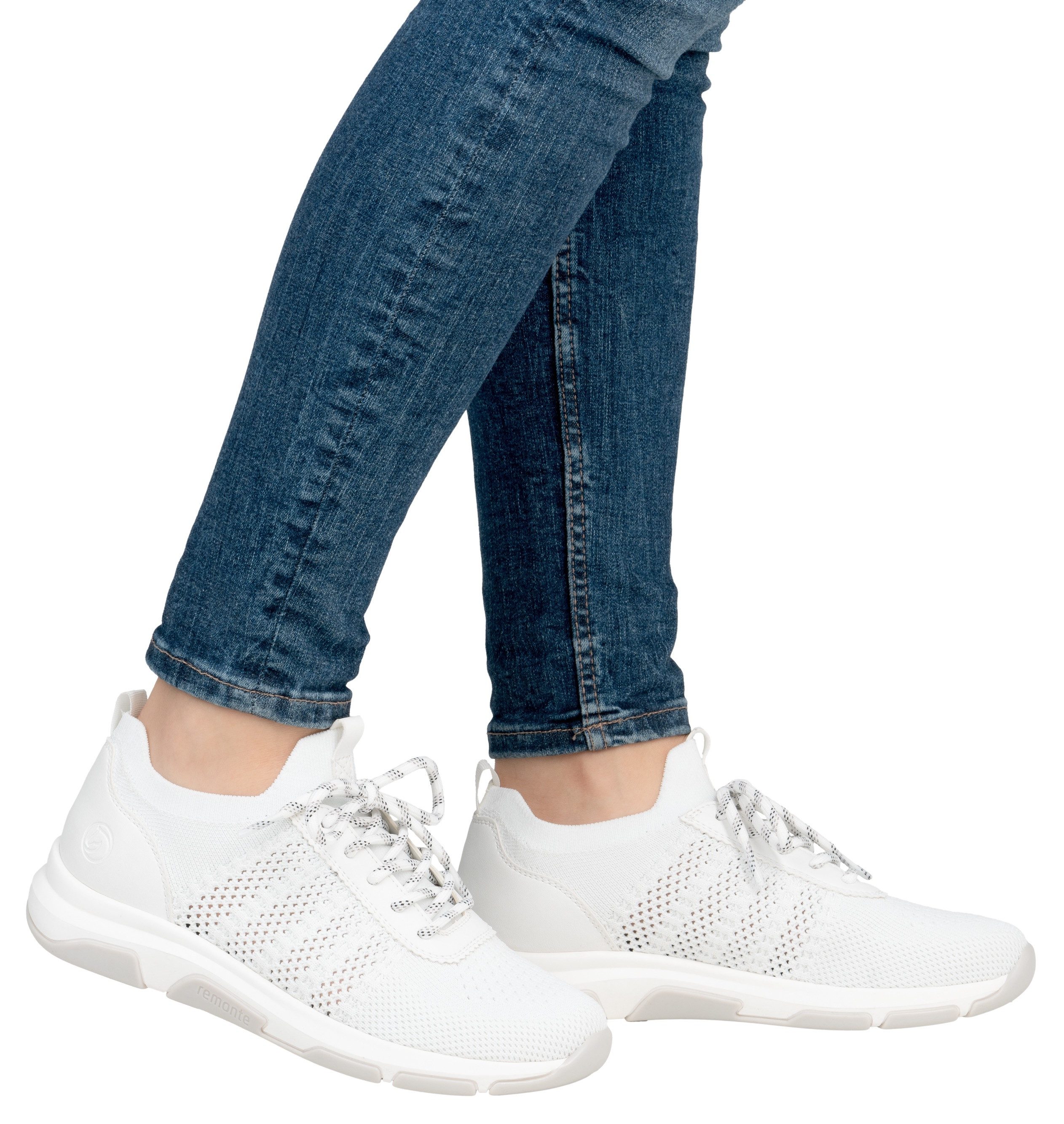 Remonte Slip-on sneakers , vrijetijdsschoen, lage schoen, slipper, instapschoen met aantrek-lussen