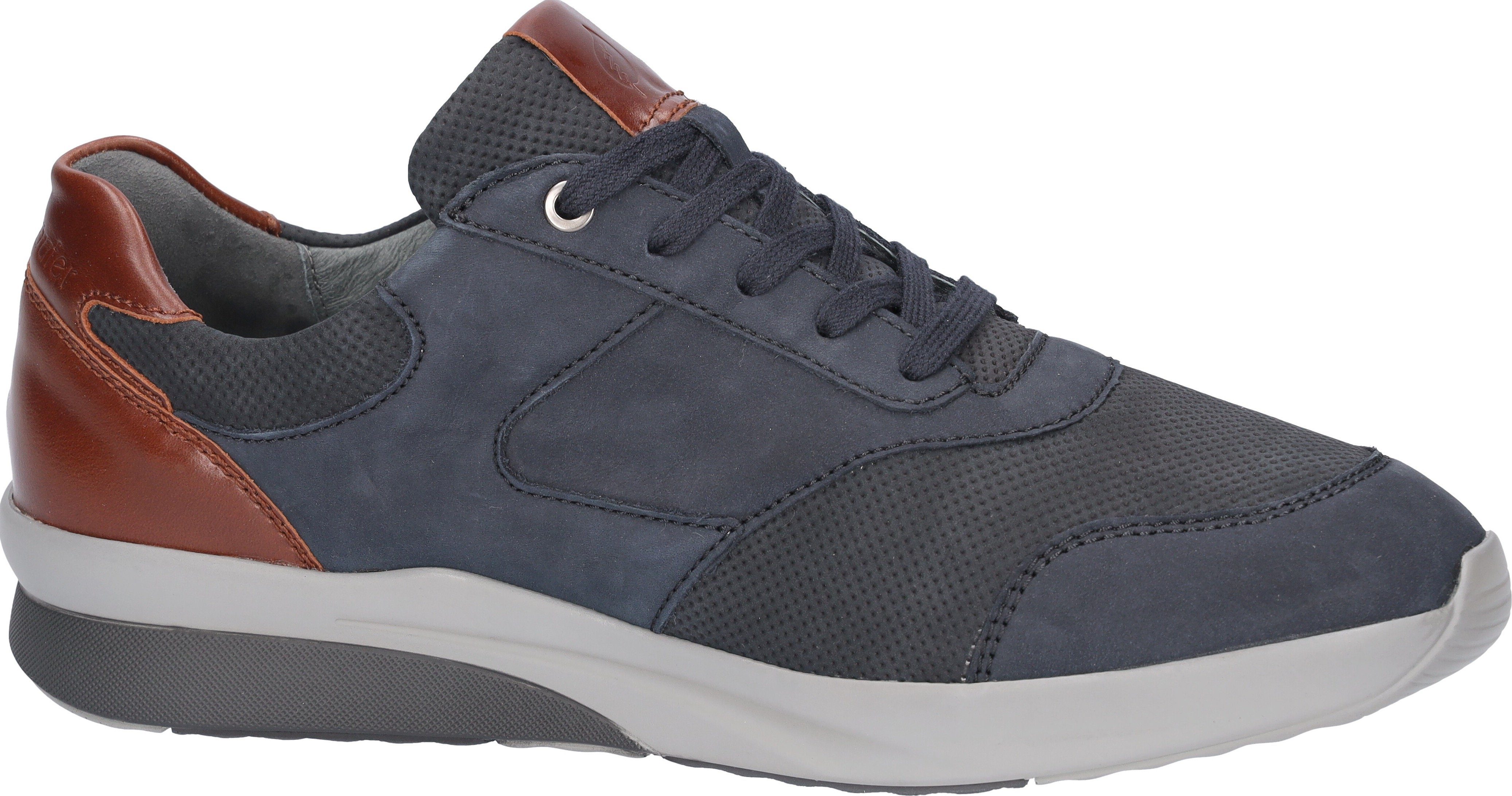 Waldläufer Sneakers K-Fabian in breedte h (= zeer breed), vrijetijdsschoen, lage schoen, veterschoen
