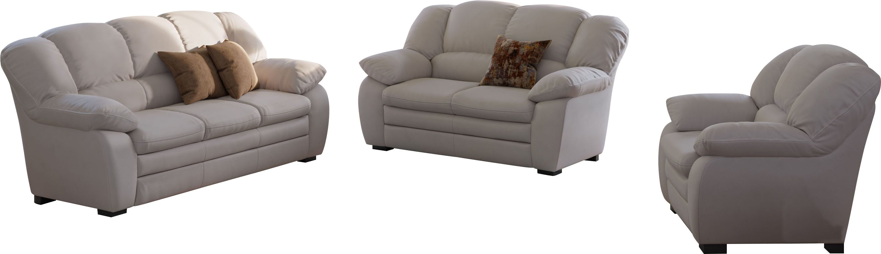 COTTA Zithoek Casino, bankset, 3-2-1 zitplaatsen, woonkamer set 3-delig, fauteuil, 2-zits, 2,5-zits, hoge rugleuning (set, 3-delig)