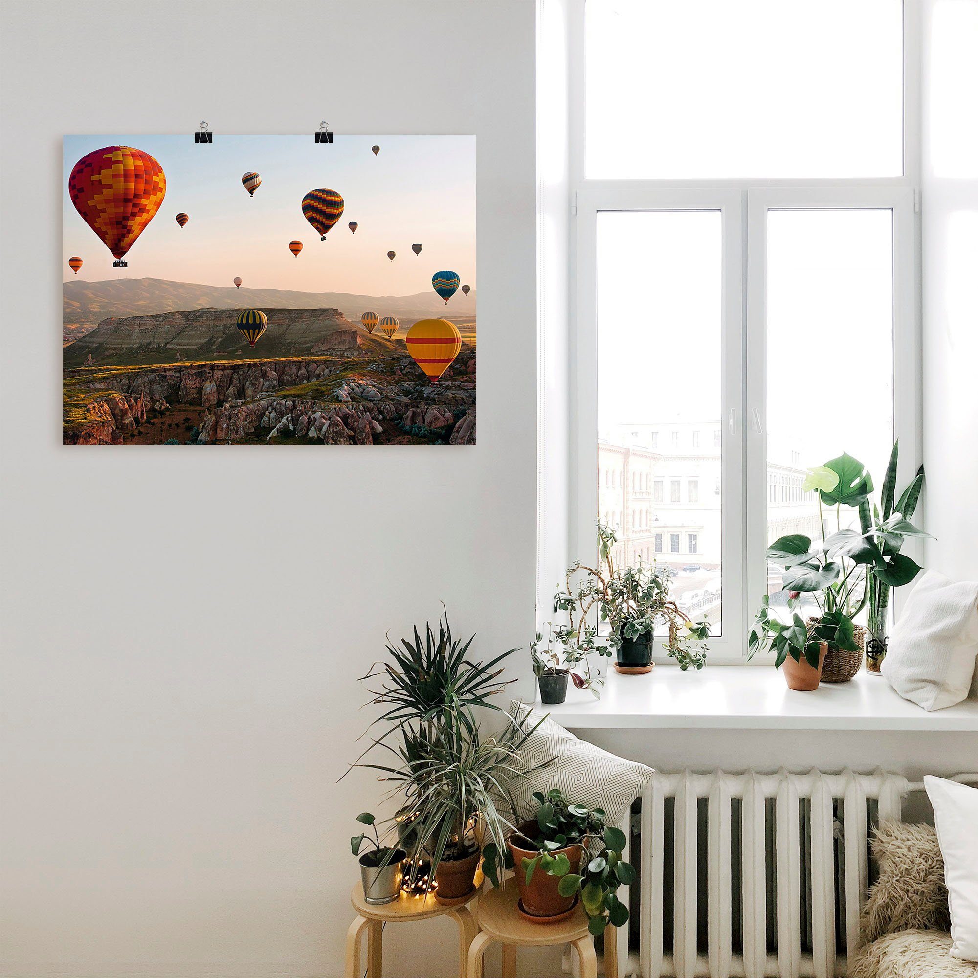 Artland Artprint Ballonvaart in Cappadocië als artprint op linnen, poster in verschillende formaten maten