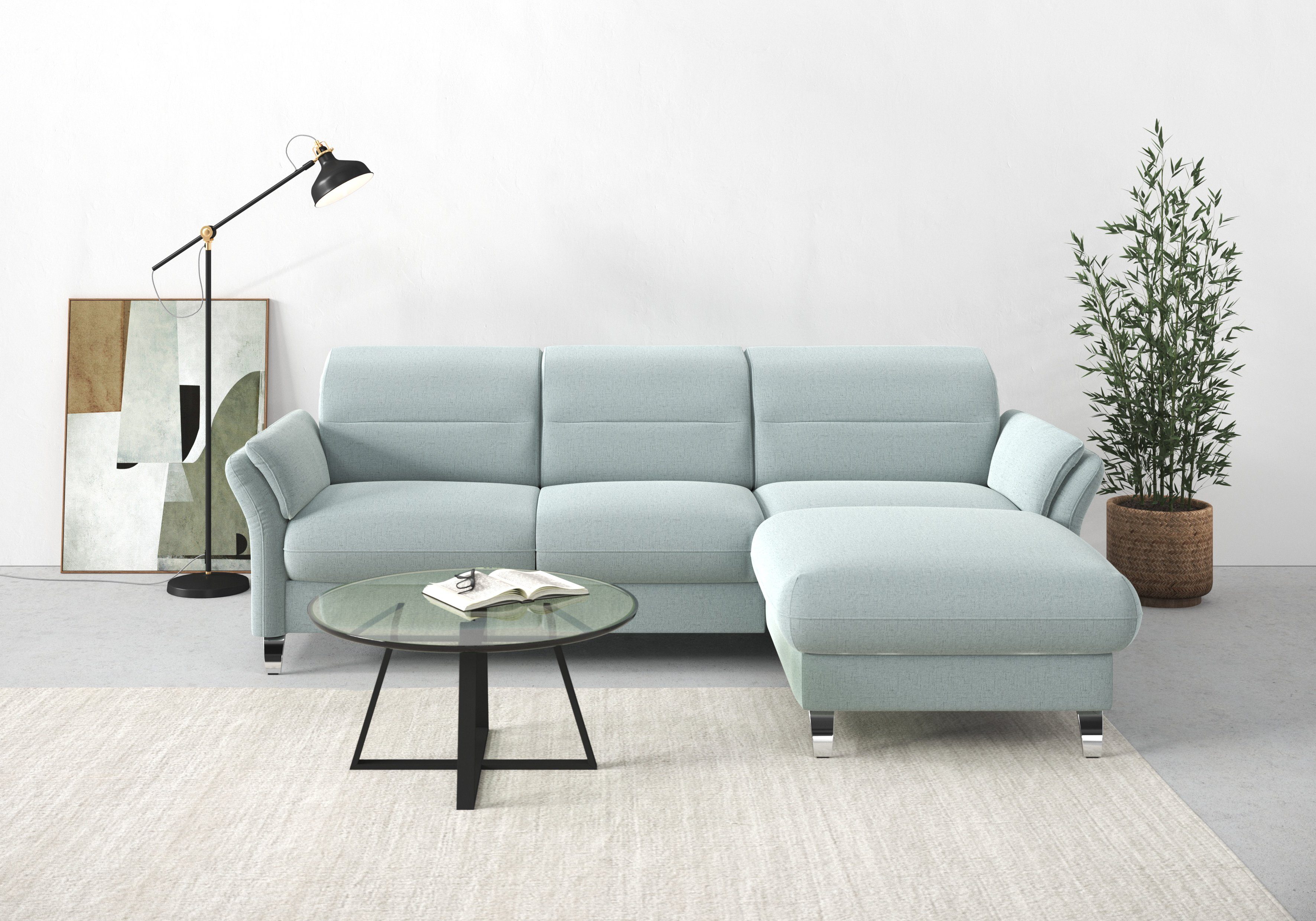 sit&more Hoekbank Grenoble L-vorm met bonnellvering optioneel met bedfunctie, bedlade, arm- en hoofdsteunverstelling