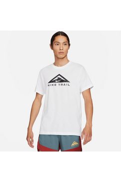 nike runningshirt nike dri-fit short-sleeve trail running t-shirt wit
