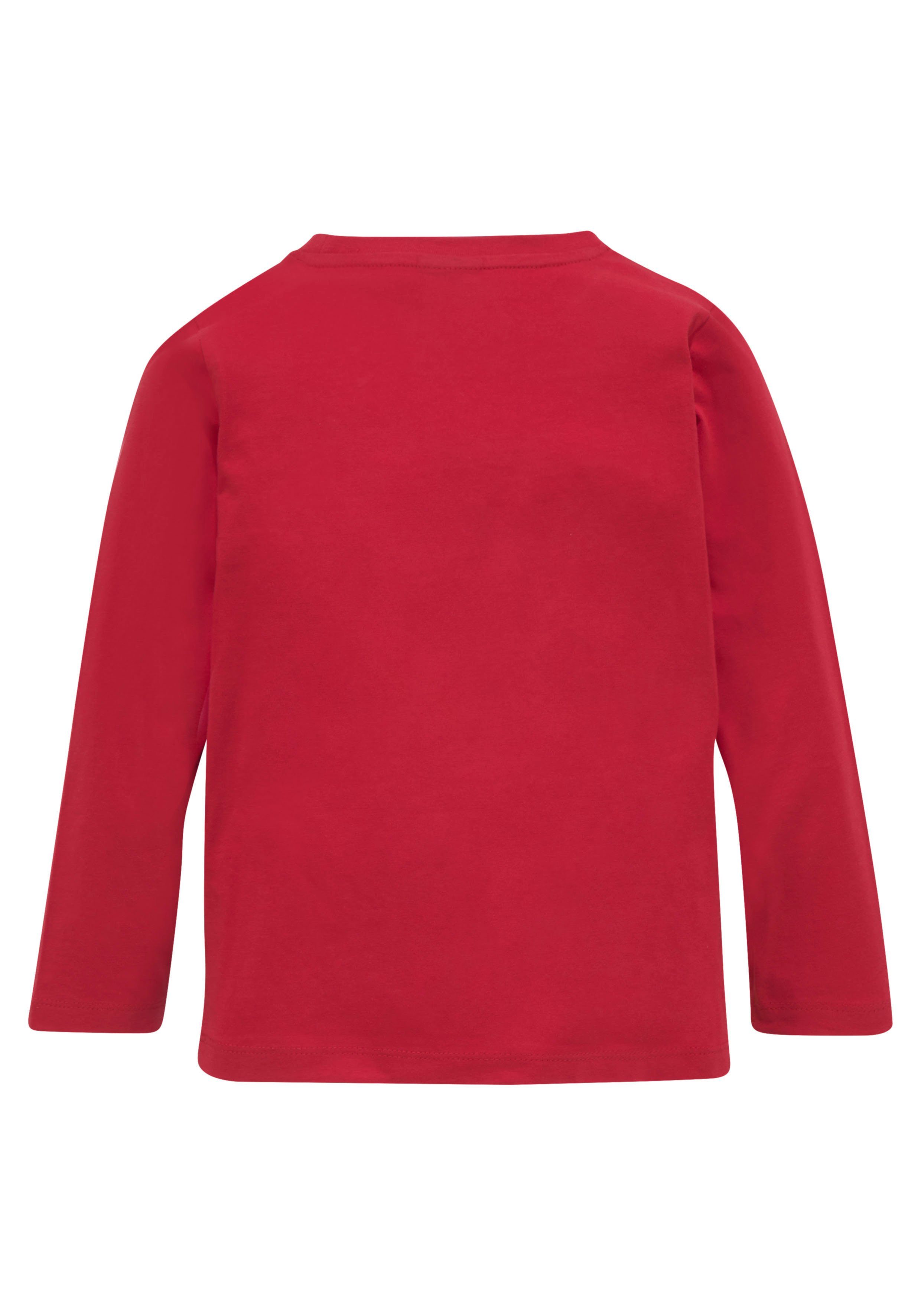 KIDSWORLD Shirt met lange mouwen Tractoren Langarm, basic pasvorm, bedrukt (2-delig, Set van 2)