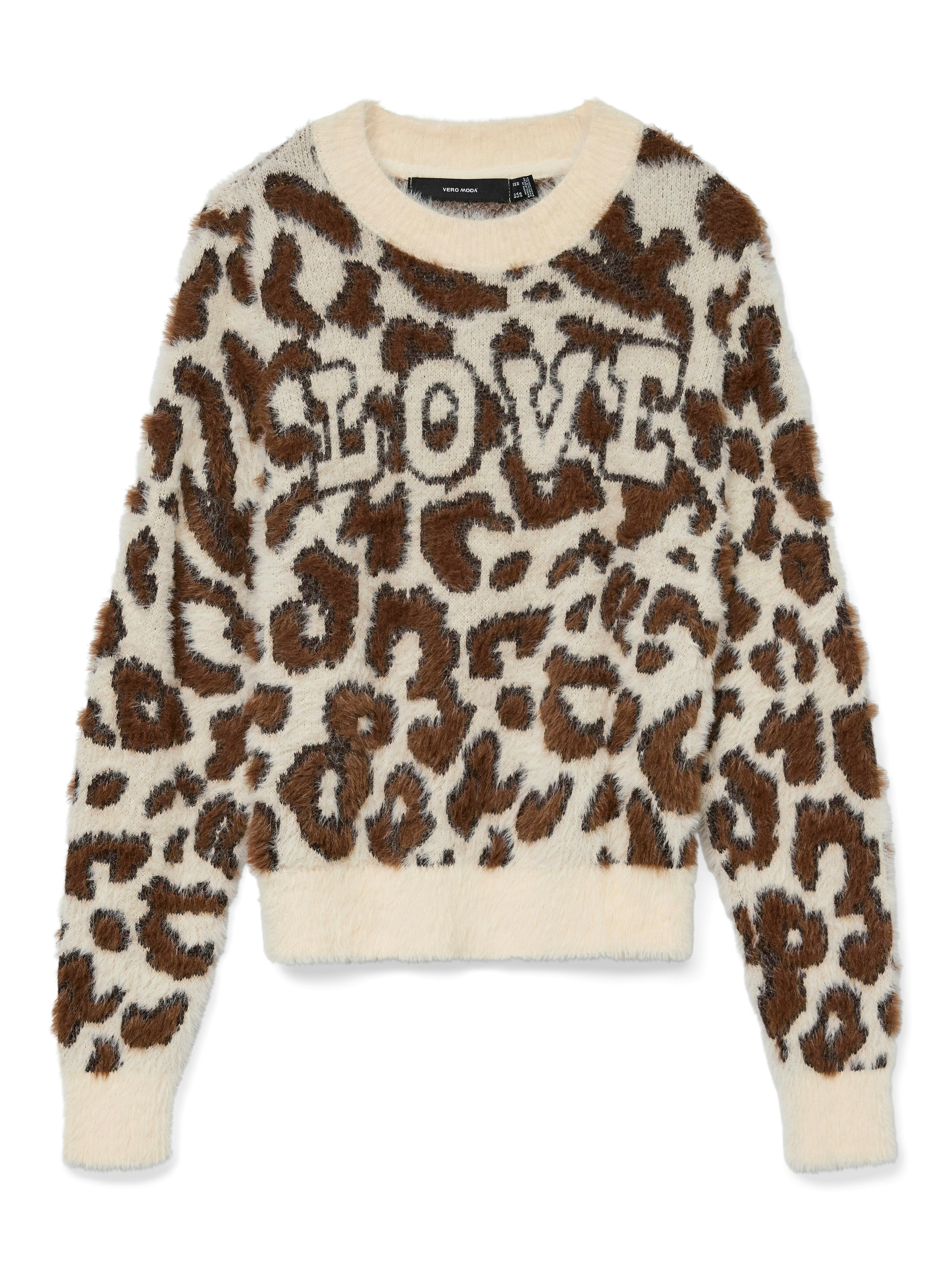 Vero Moda Gebreide trui VMJUNGLE LS O-NECK PULLOVER BOO