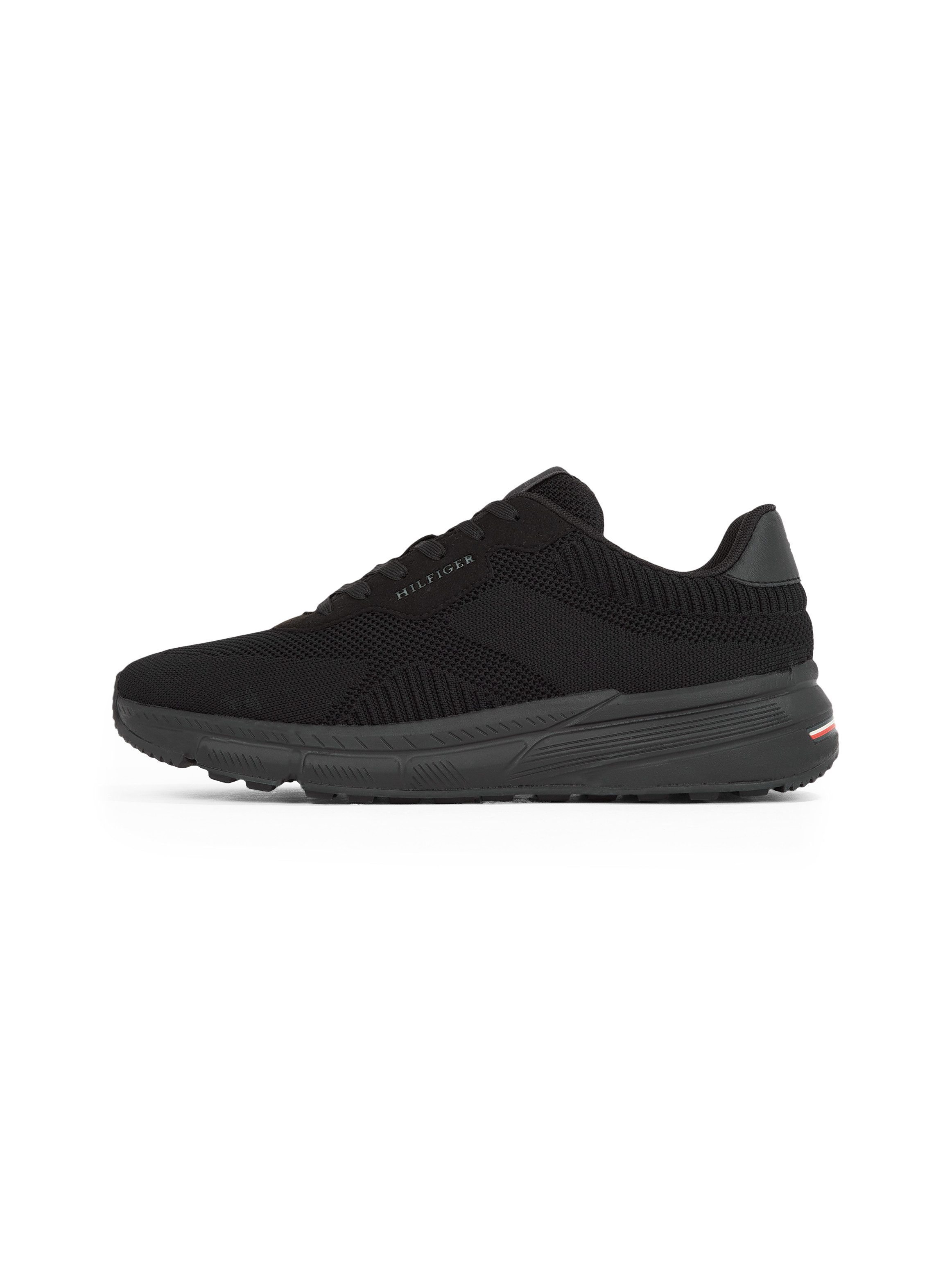 Tommy Hilfiger Sneakers met sleehak LIGHTWEIGHT RWB KNIT , vrijetijdsschoen, lage schoen, veterschoen met contrasterend logo