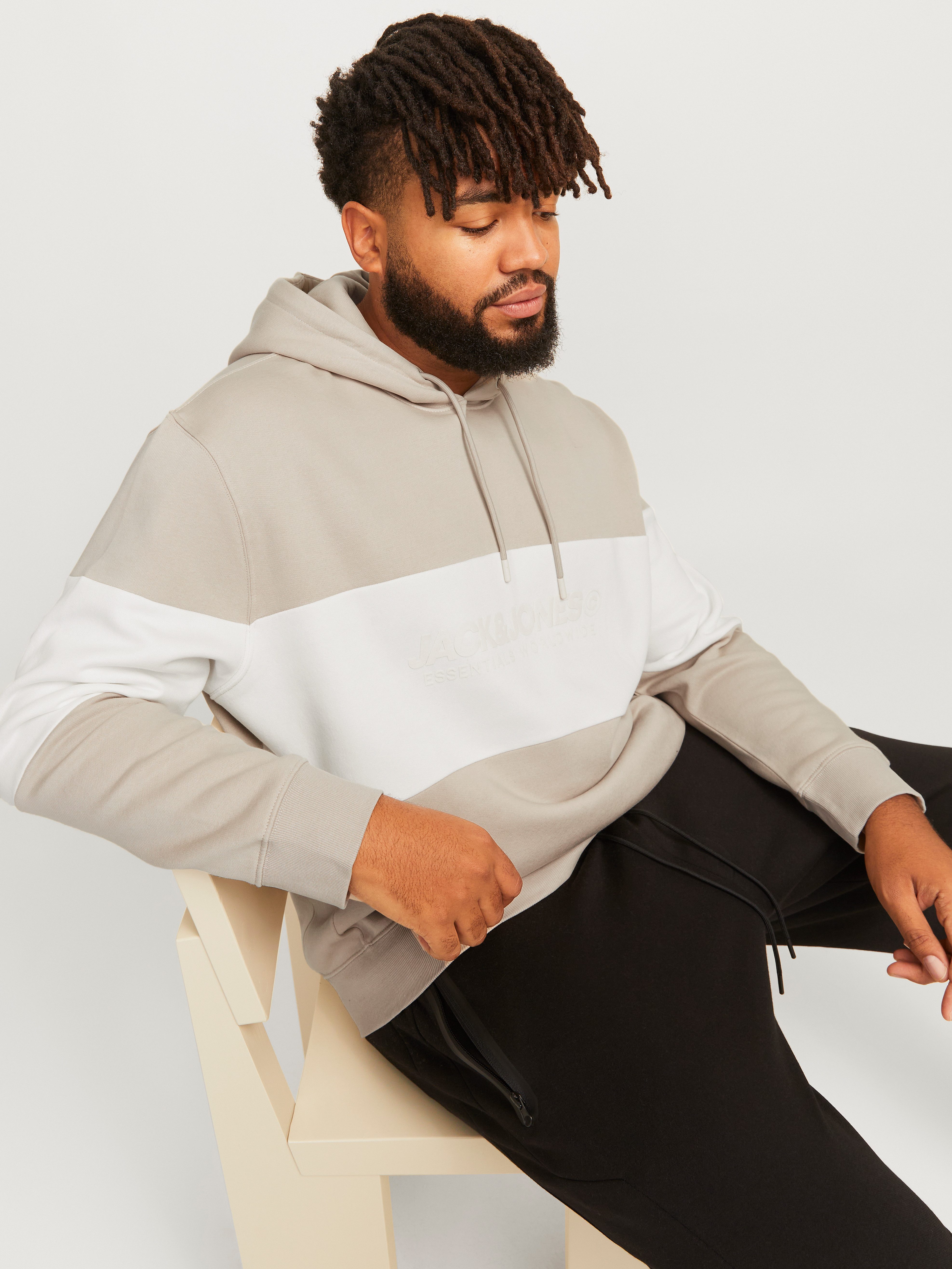 Jack & Jones PlusSize Hoodie JJELEGACY BLOCKING SWEAT HOOD NOOS PLS