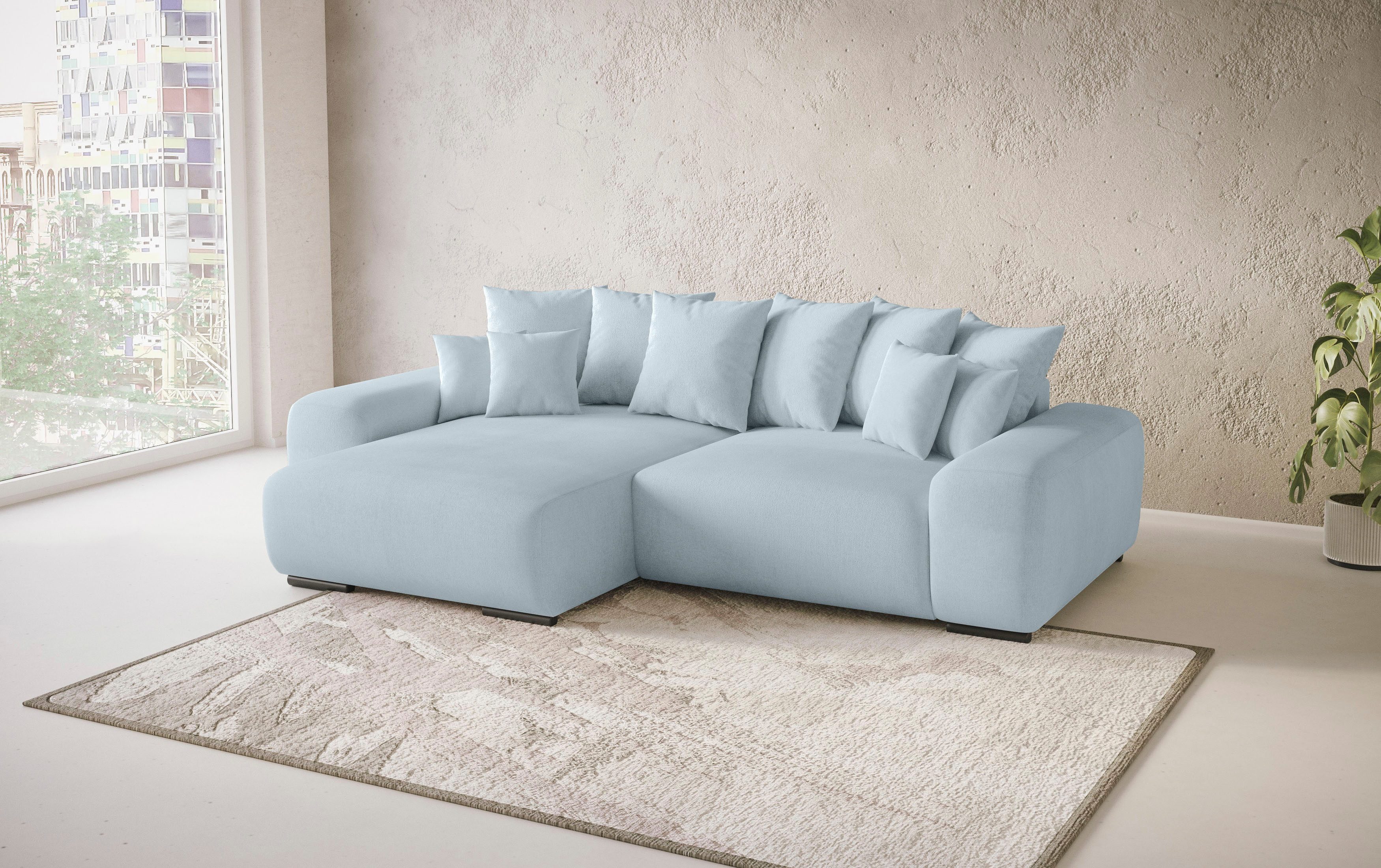 Mr. Couch Hoekbank Sundance II Doorlopende slaper met EasyBett-slaapfunctie, bedlade