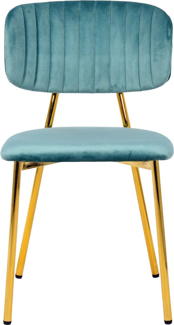 Kayoom Stoel Giselle 125 2-delige set, onderhoudsvriendelijke fluwelen bekleding met armleuningen, goudkleurige frame van roestvrij staal, fluwelen bekleding, decoratieve stiksels (set, 2 stuks)