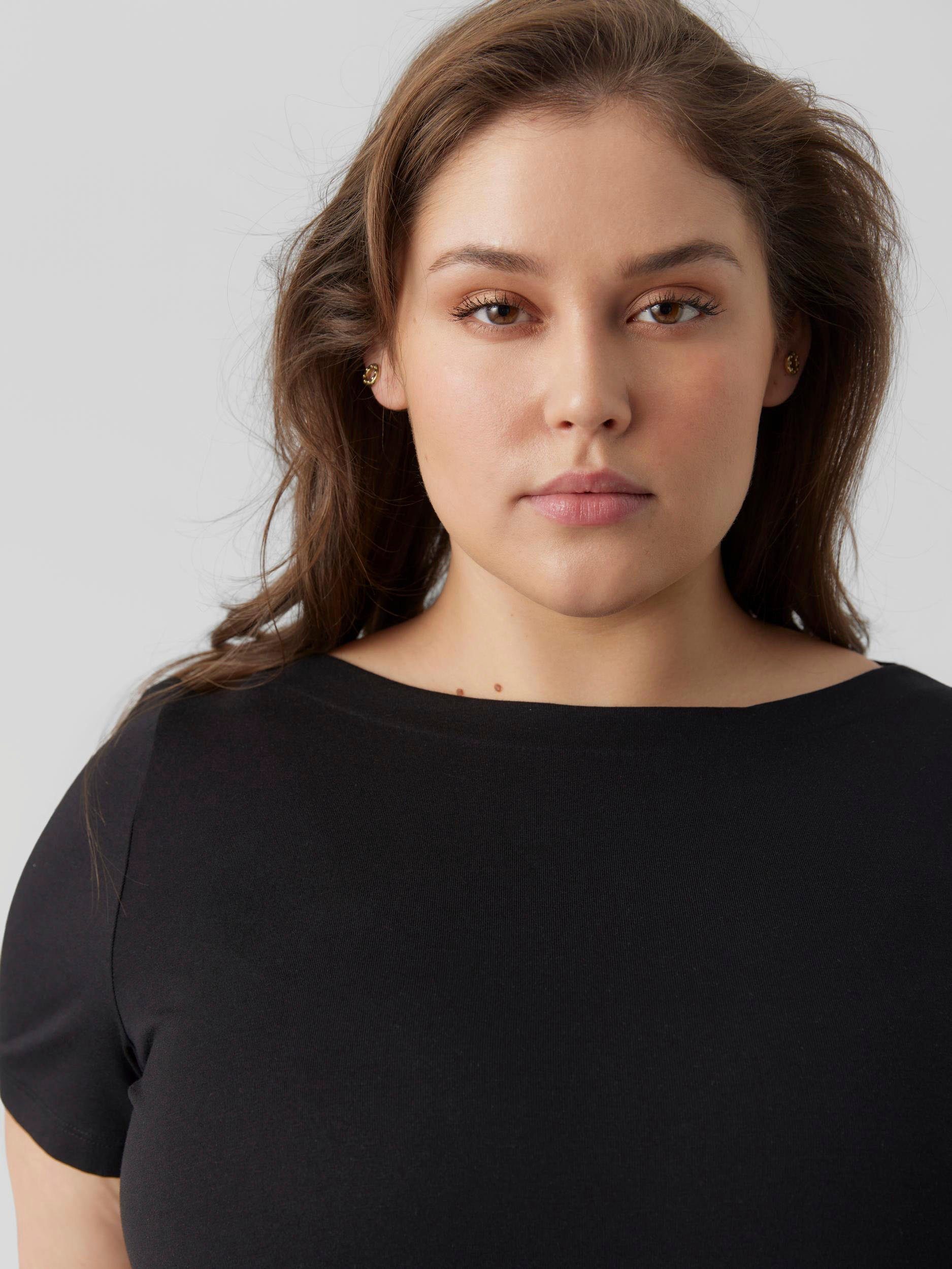 Vero Moda Curve T-shirt VMVANDA gemaakt van mix van zacht katoen en modaal