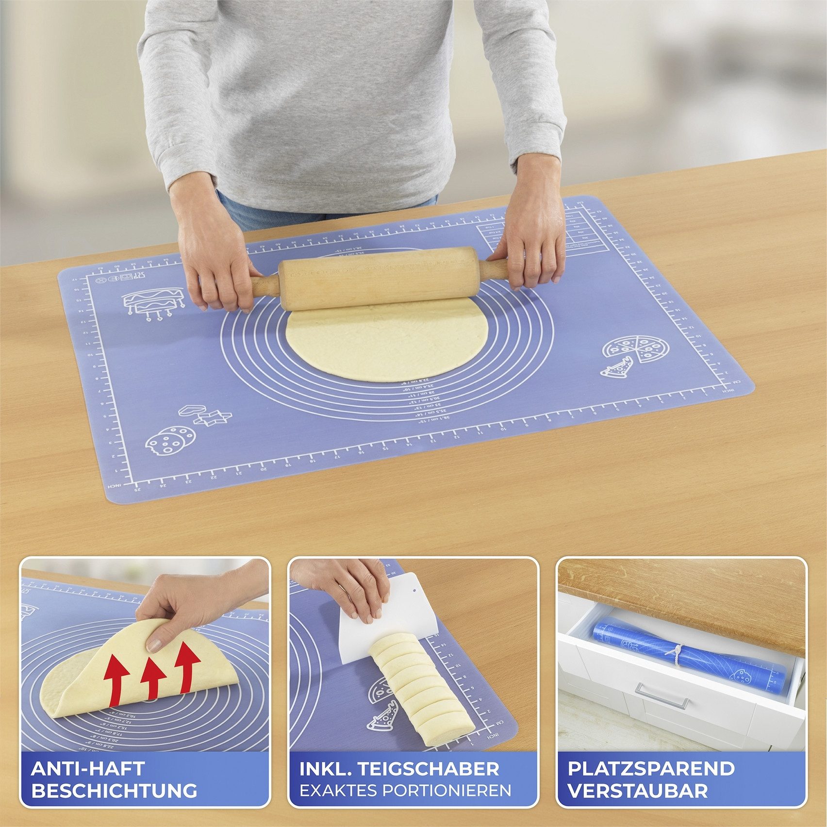 Maximex Bakmat Antiaanbaklaag (set, 3-delig)