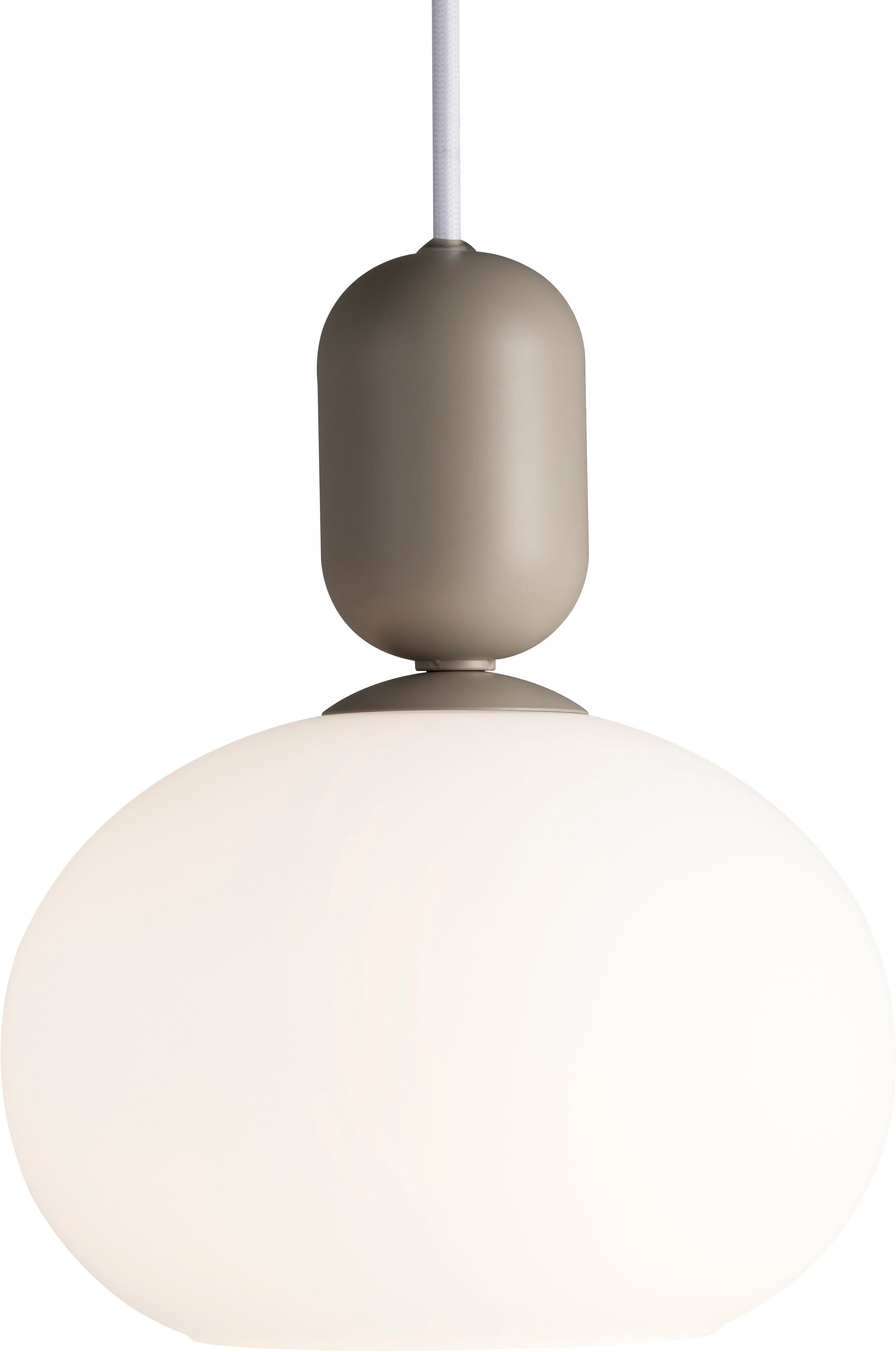 nordlux hanglamp notti hanglamp, met de mond geblazen glas, organisch design grijs