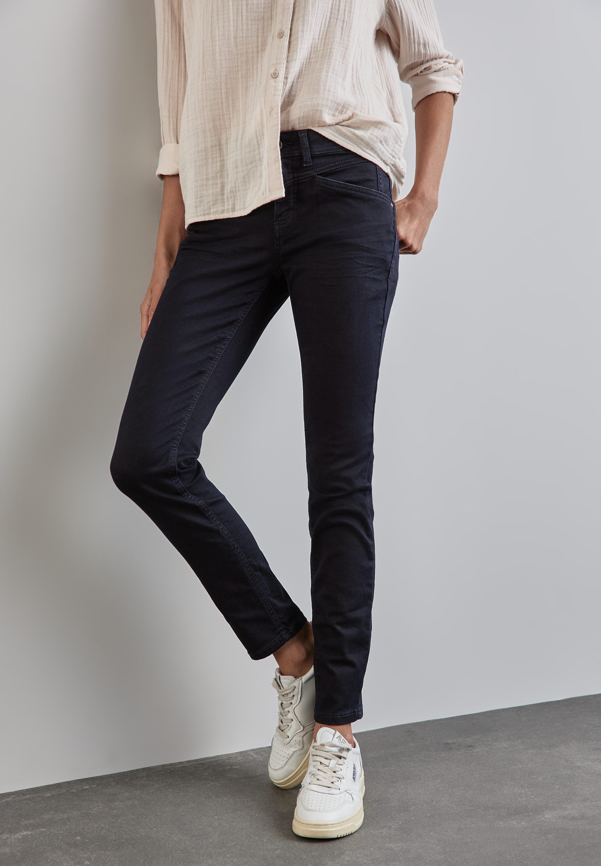 STREET ONE Slim fit jeans Envy met stretch dames slim fit jeans maat 25 blauw