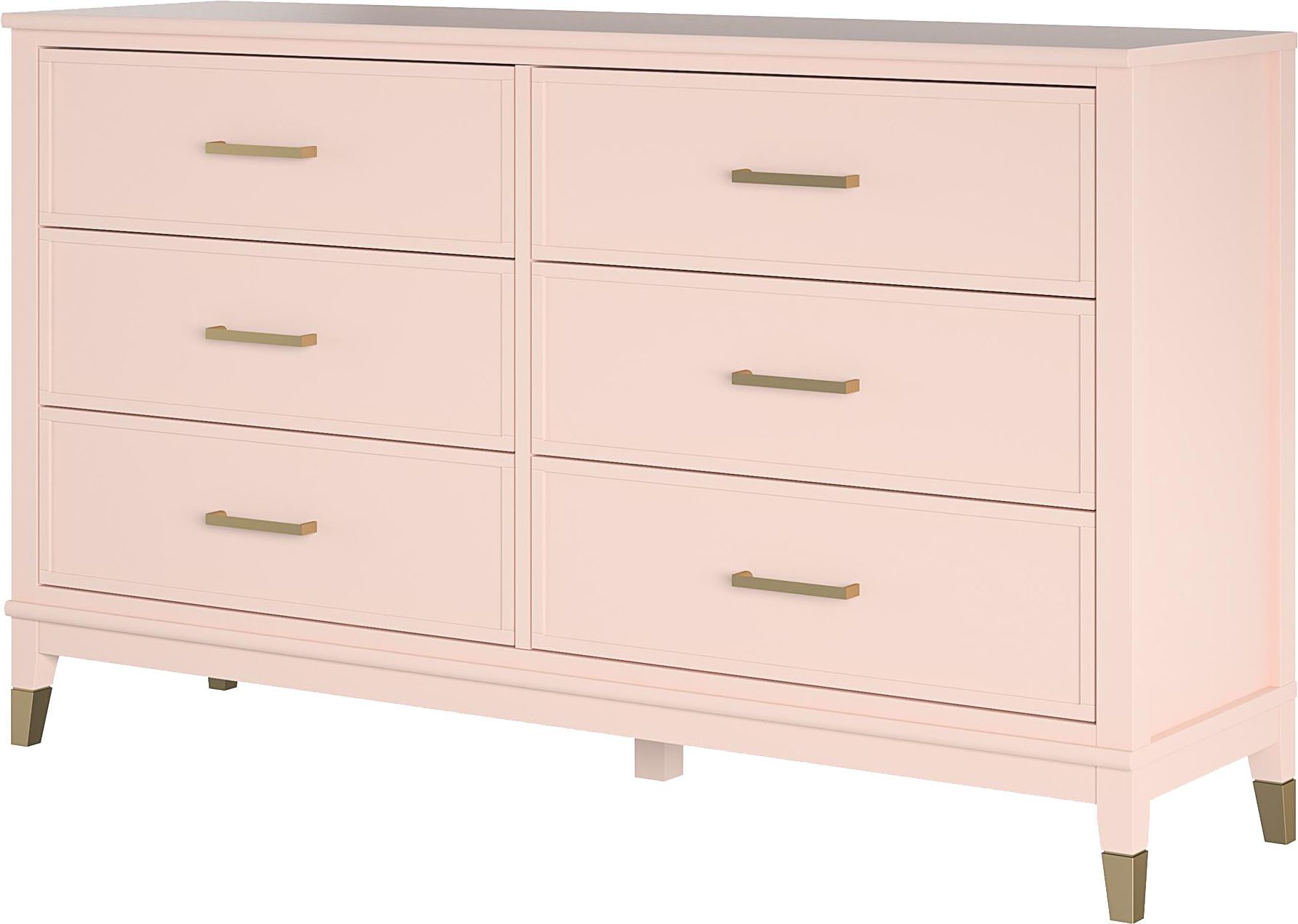 CosmoLiving by Cosmopolitan Kast Westerleigh met 6 laden, mdf, poten van massief hout, hoogte 85 cm, breedte 145 cm