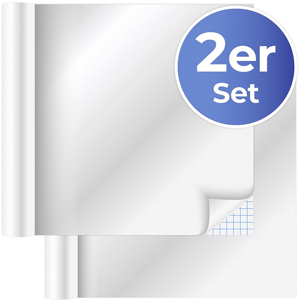 Maximex Decoratiefolie Spiegel-effect folie 150x58 cm, op maat snijden, zelfklevend, voor muur, deur of kast (set, 2 stuks) wonen zilver(kleur)
