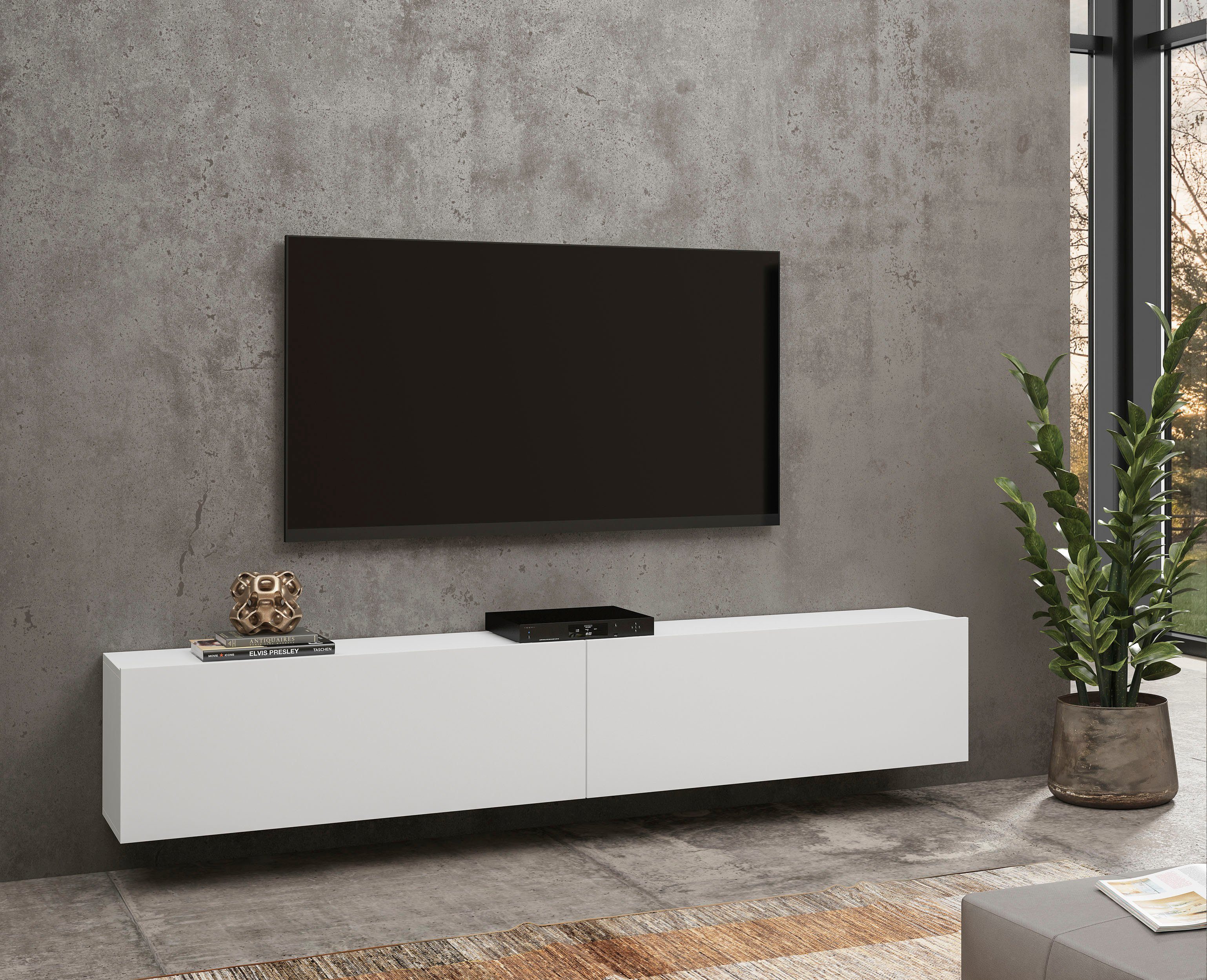 INOSIGN Wandmeubel Ava, woonkamer-set hangend/staand te monteren, vitrinekast, lowboard