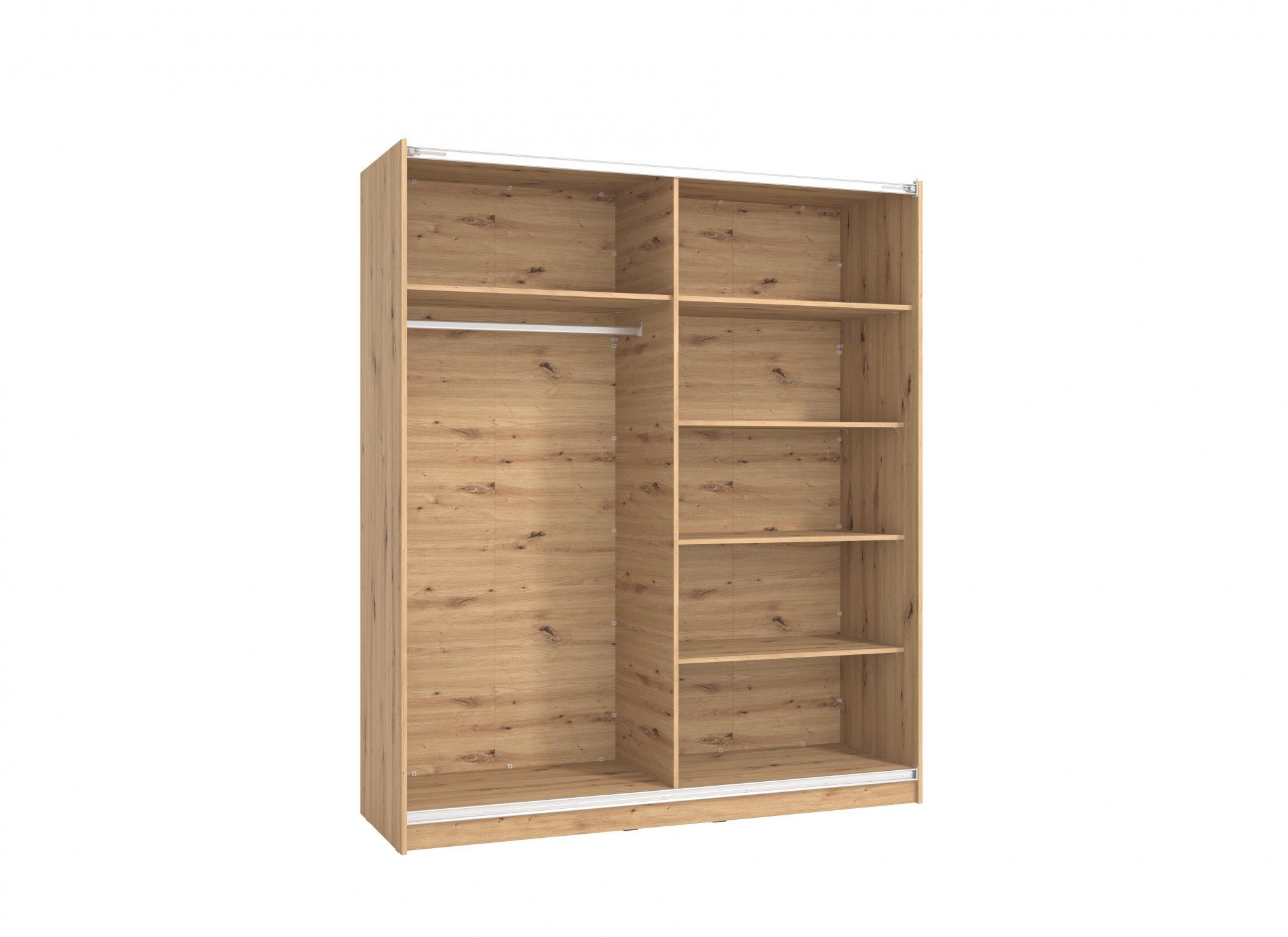 INOSIGN Zweefdeurkast Sierra klassieke kledingkast linnenkast 179 of 217 cm breed met volledige binnenindeling, fsc®-gecertificeerd houtmateriaal