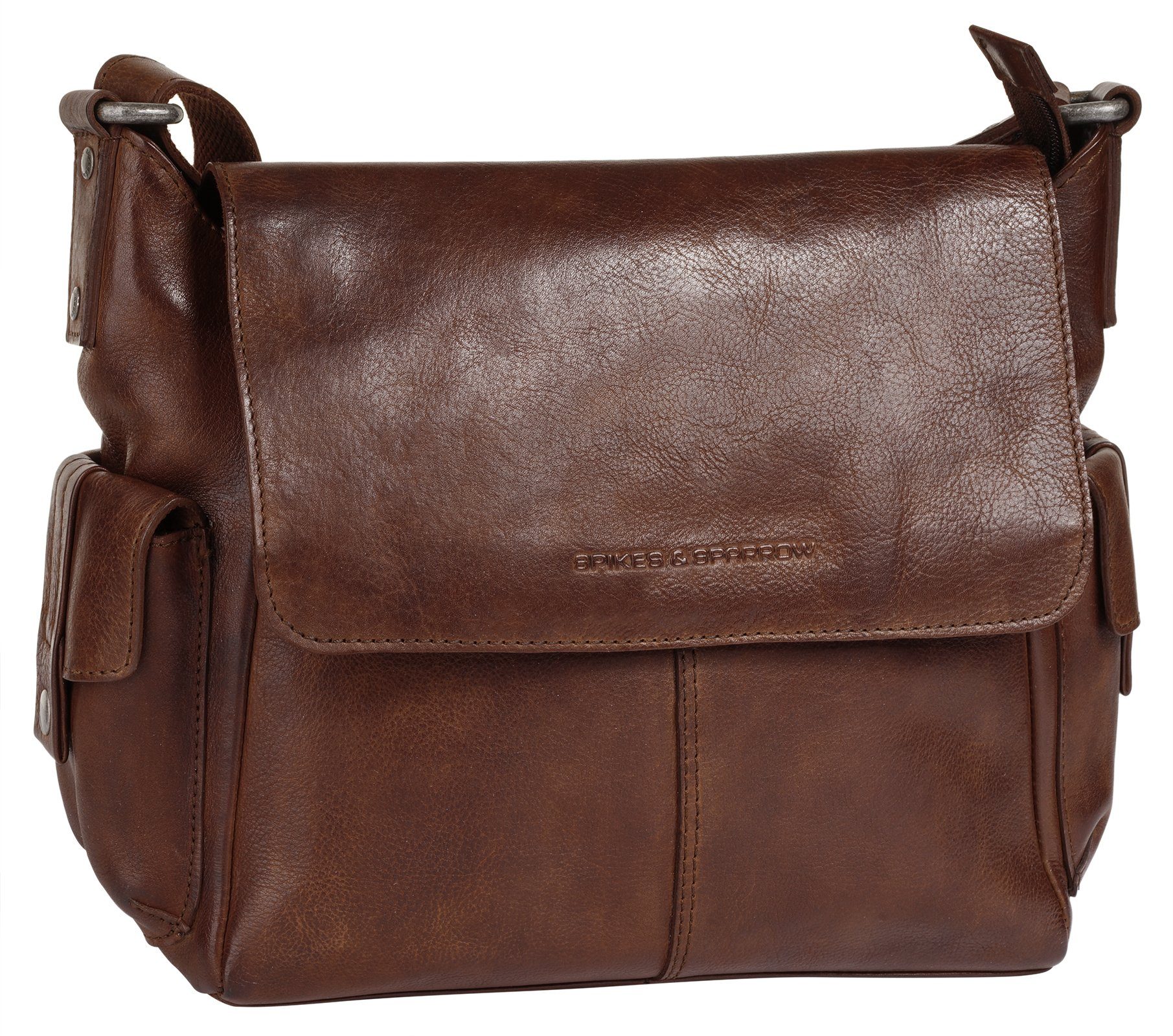 Spikes & Sparrow Schoudertas echt leder
