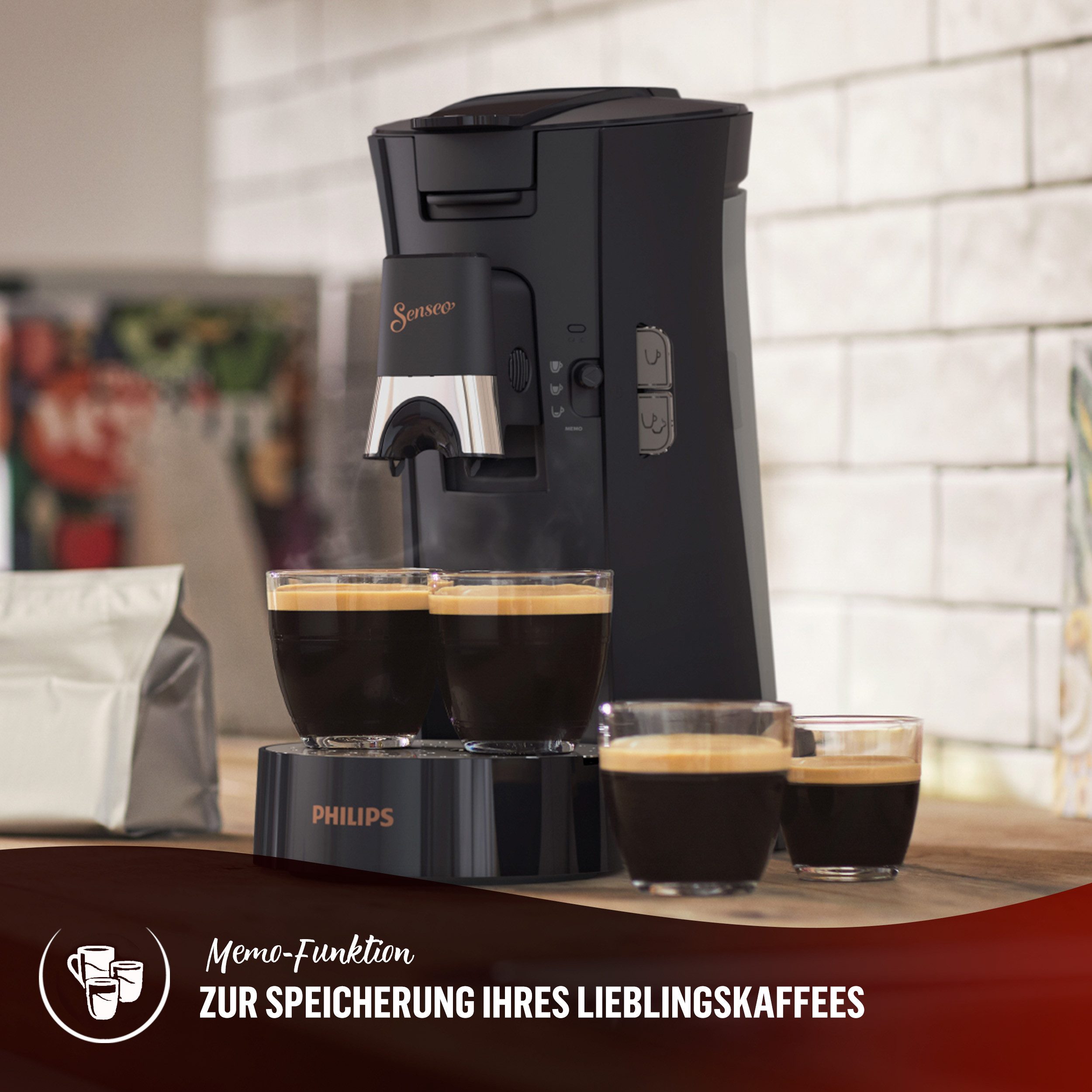 Senseo Koffiepadautomaat Select CSA240/90, met drie koffie-instellingen