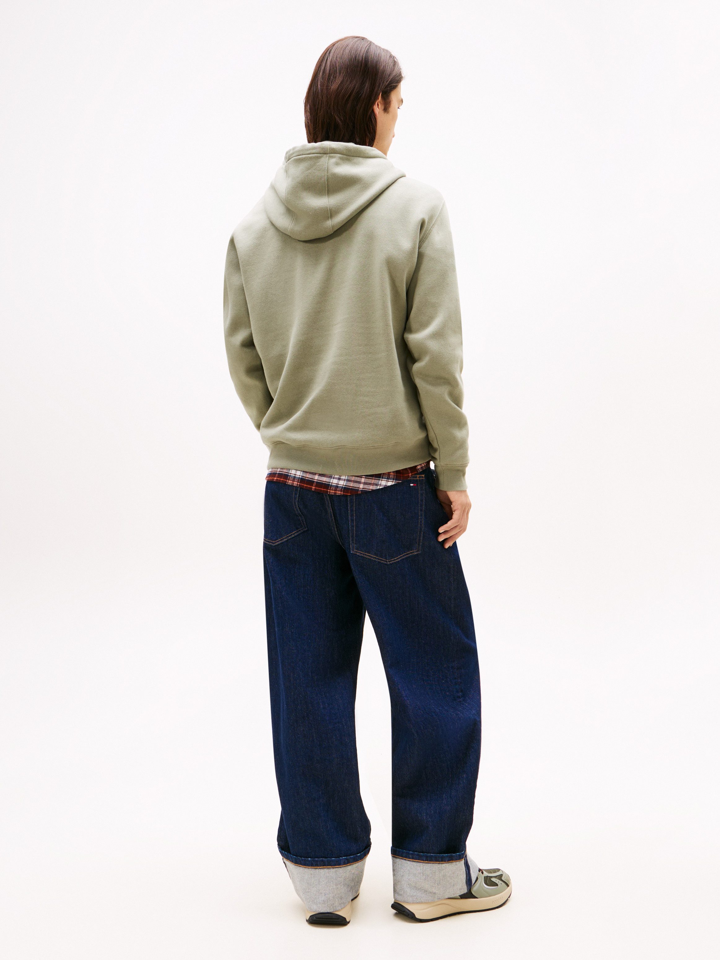 TOMMY JEANS Sweatshirt TJM REG S FLAG HOODIE met geborduurd merklogo op borsthoogte