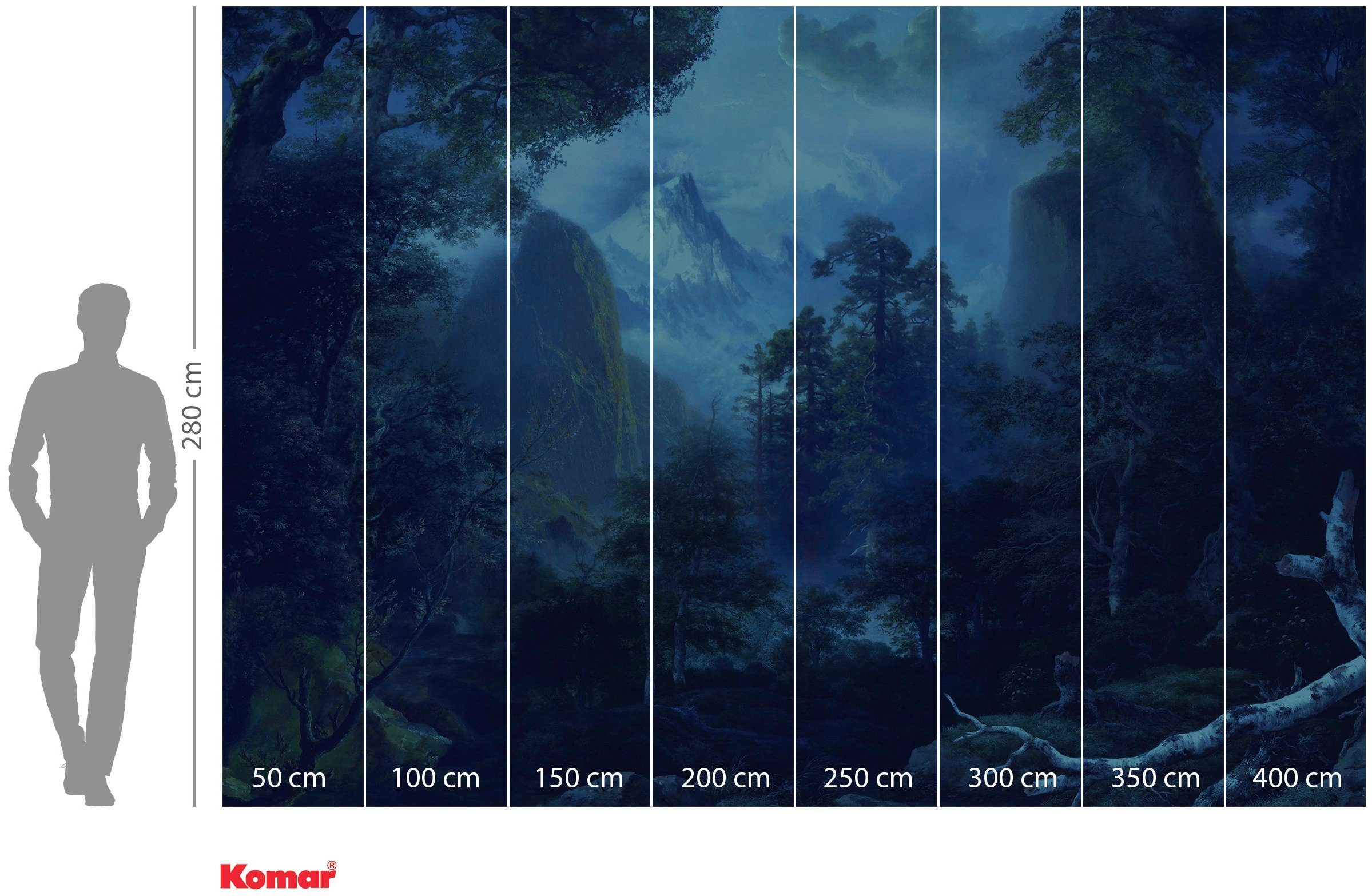 Komar Vliesbehang Digitale print vlies - Midnight - Afmeting 400 x 280 cm