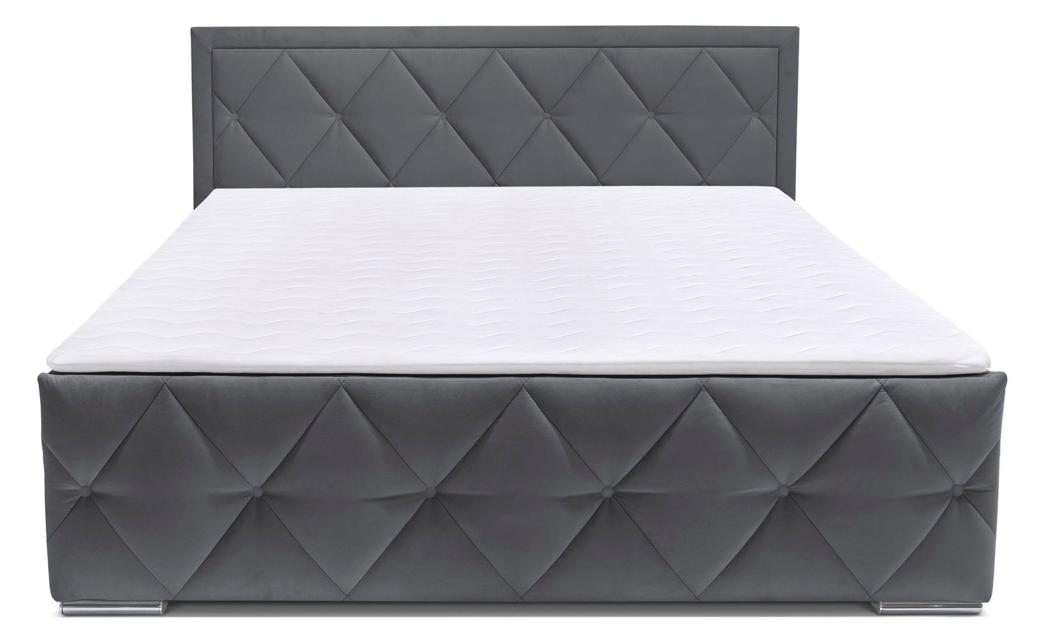 Leonique Boxspring Alfie, bestseller! Inclusief bedlade & topper Optioneel met knoopstiksels of strassstenen, H2, H3 en H4 verkrijgbaar