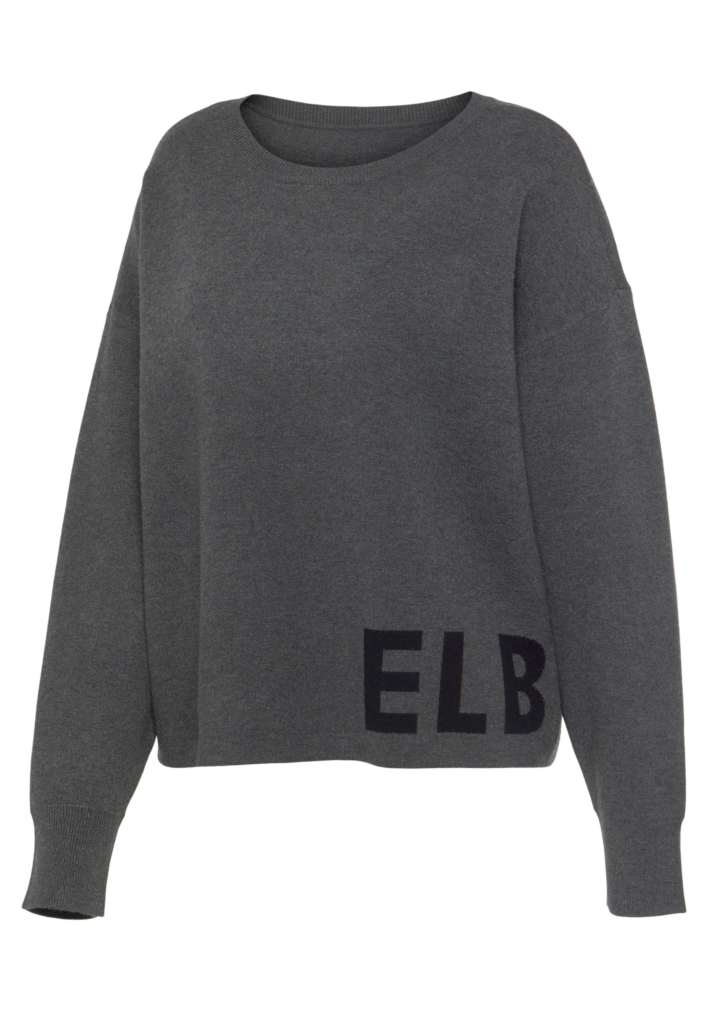 Elbsand Gebreide trui -Loungesweatshirt van hoogwaardig breiwerk met gebreid logo, loungewear
