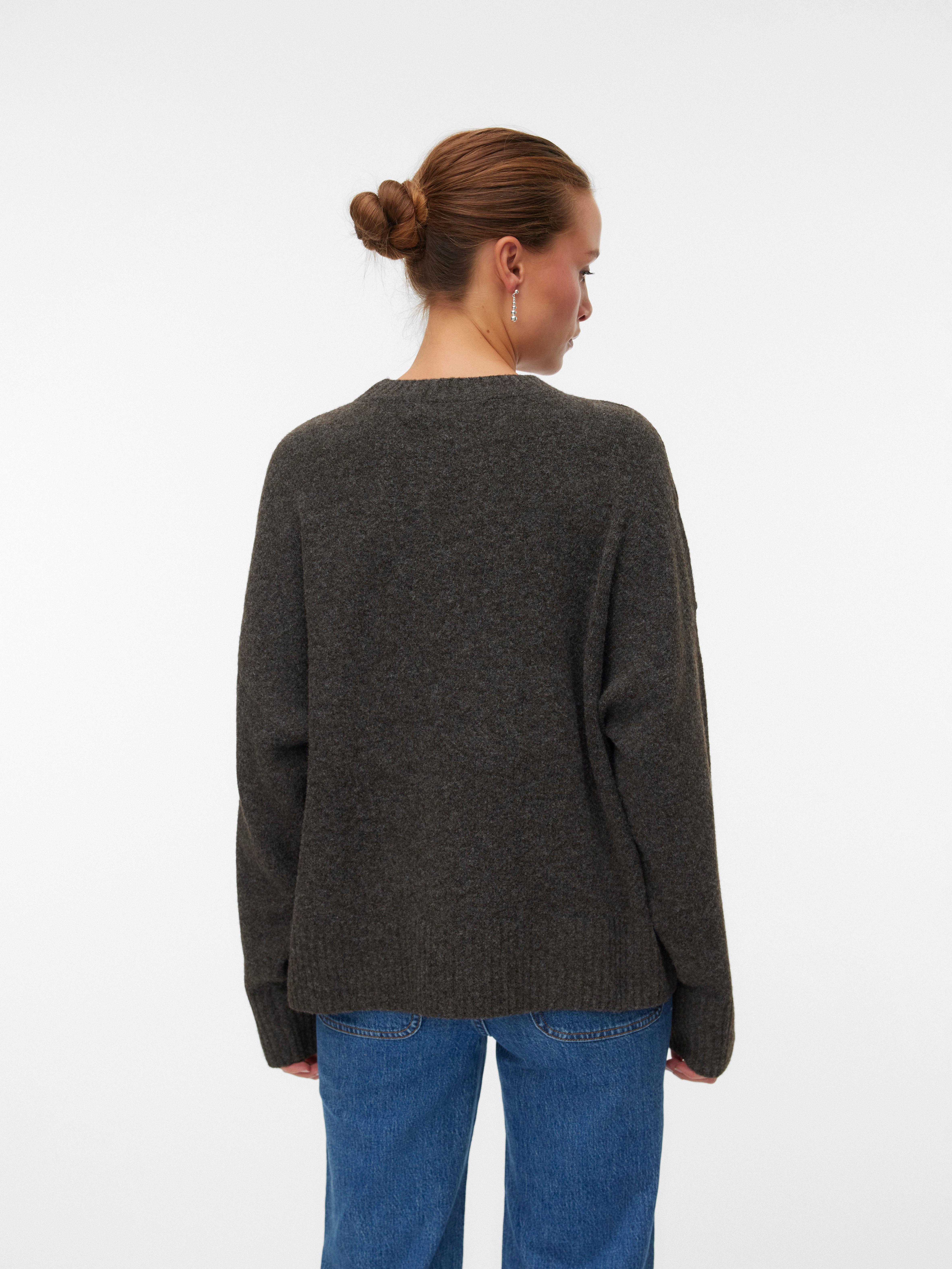 Vero Moda Gebreide trui VMBOOM LS O-NECK PULLOVER GA NOOS