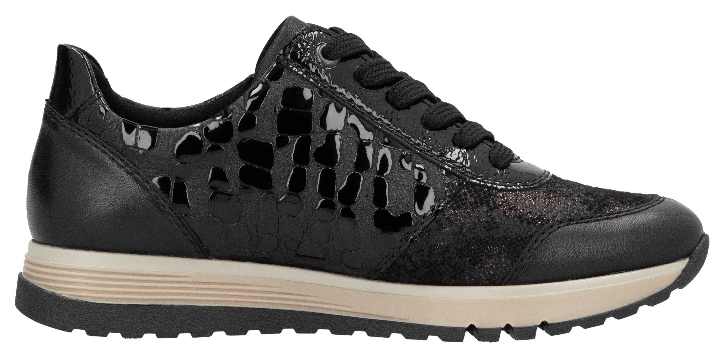 Rieker Sneakers , vrijetijdsschoen, lage schoen, veterschoen met buitenrits
