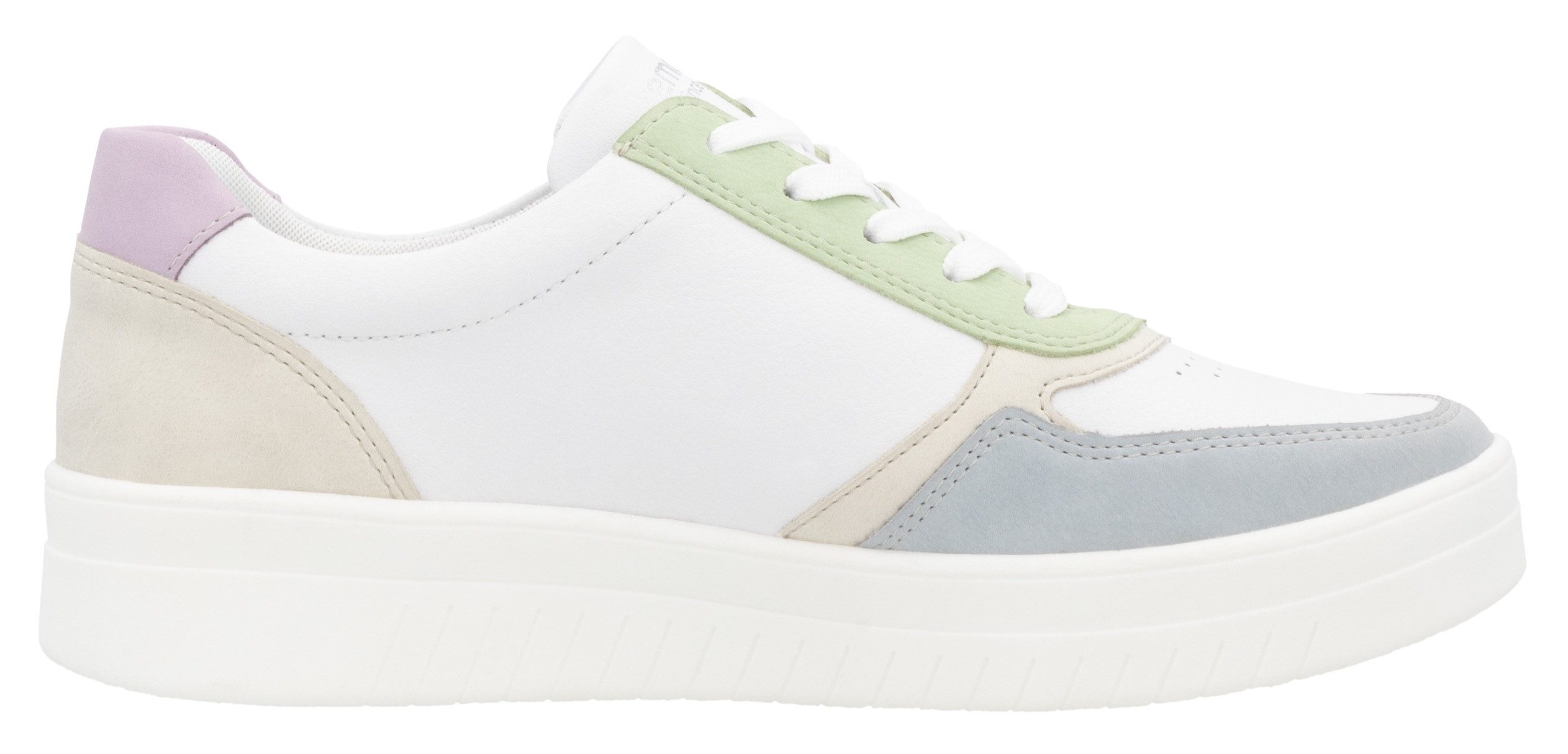 Remonte Plateausneakers , vrijetijdsschoen, lage schoen, veterschoen in smalle vorm