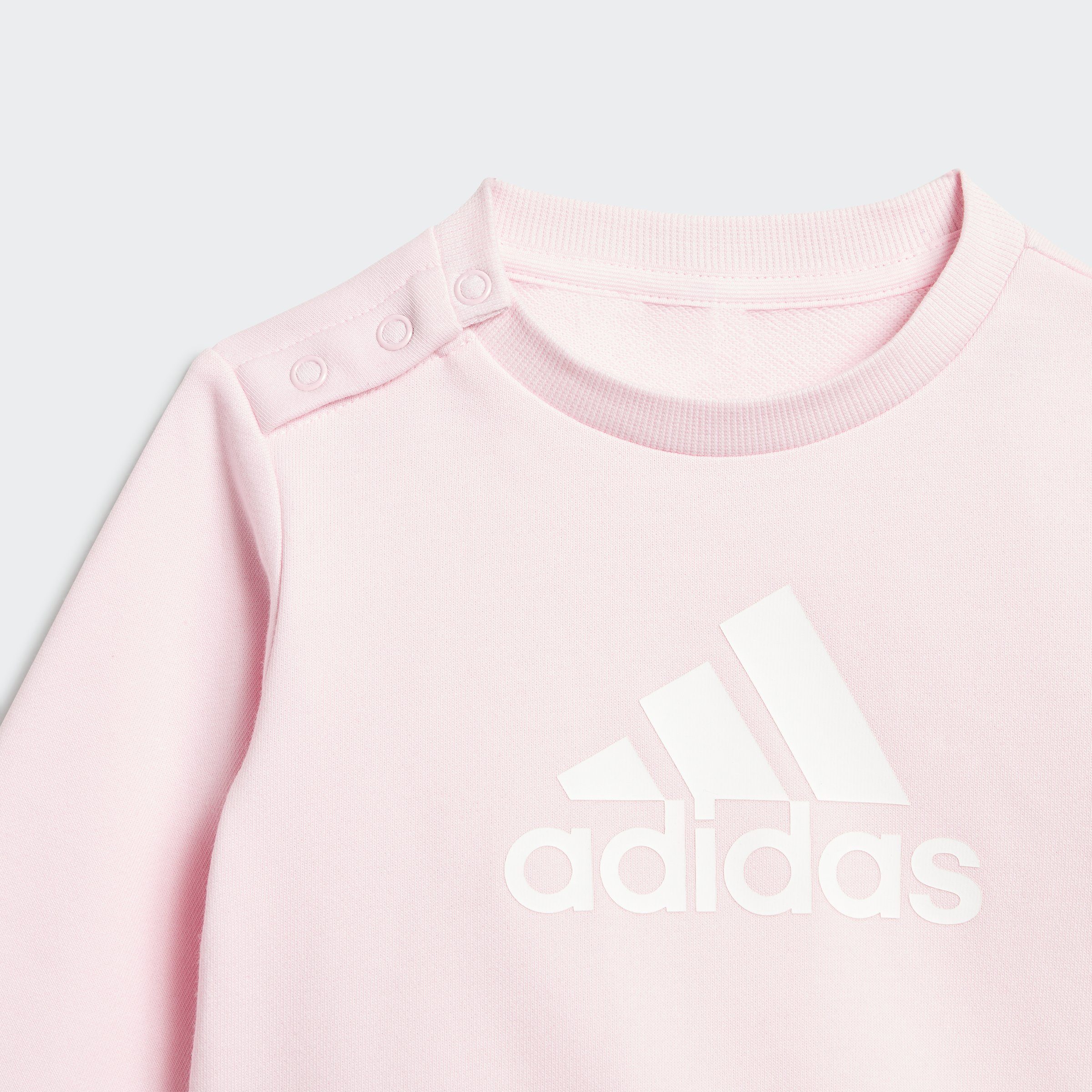 adidas sportswear trainingspak badge of sport french terry (2-delig) roze